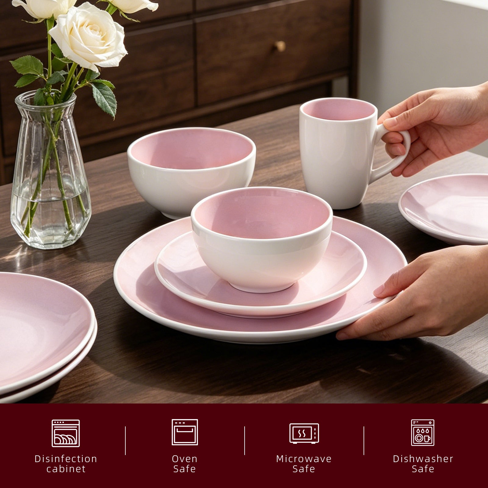 Stoneware Coupe Shape Dinnerware Set