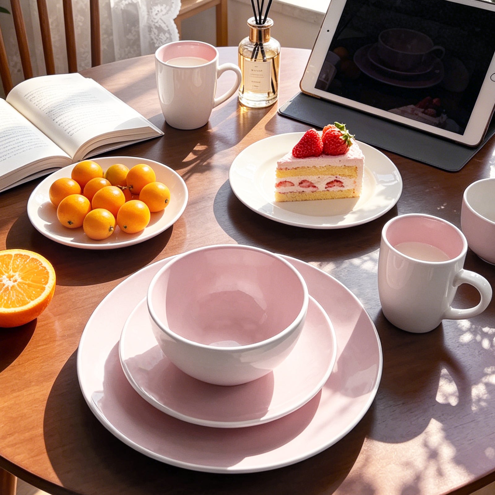 Stoneware Coupe Shape Dinnerware Set