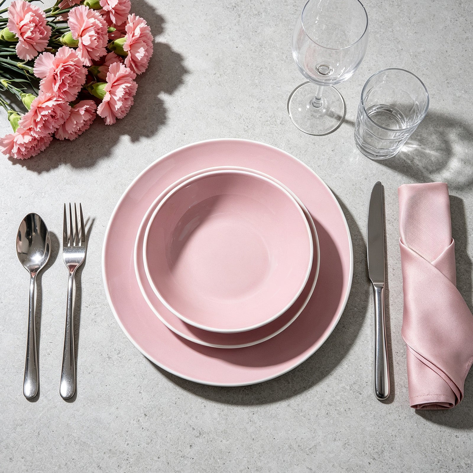 Stoneware Coupe Shape Dinnerware Set