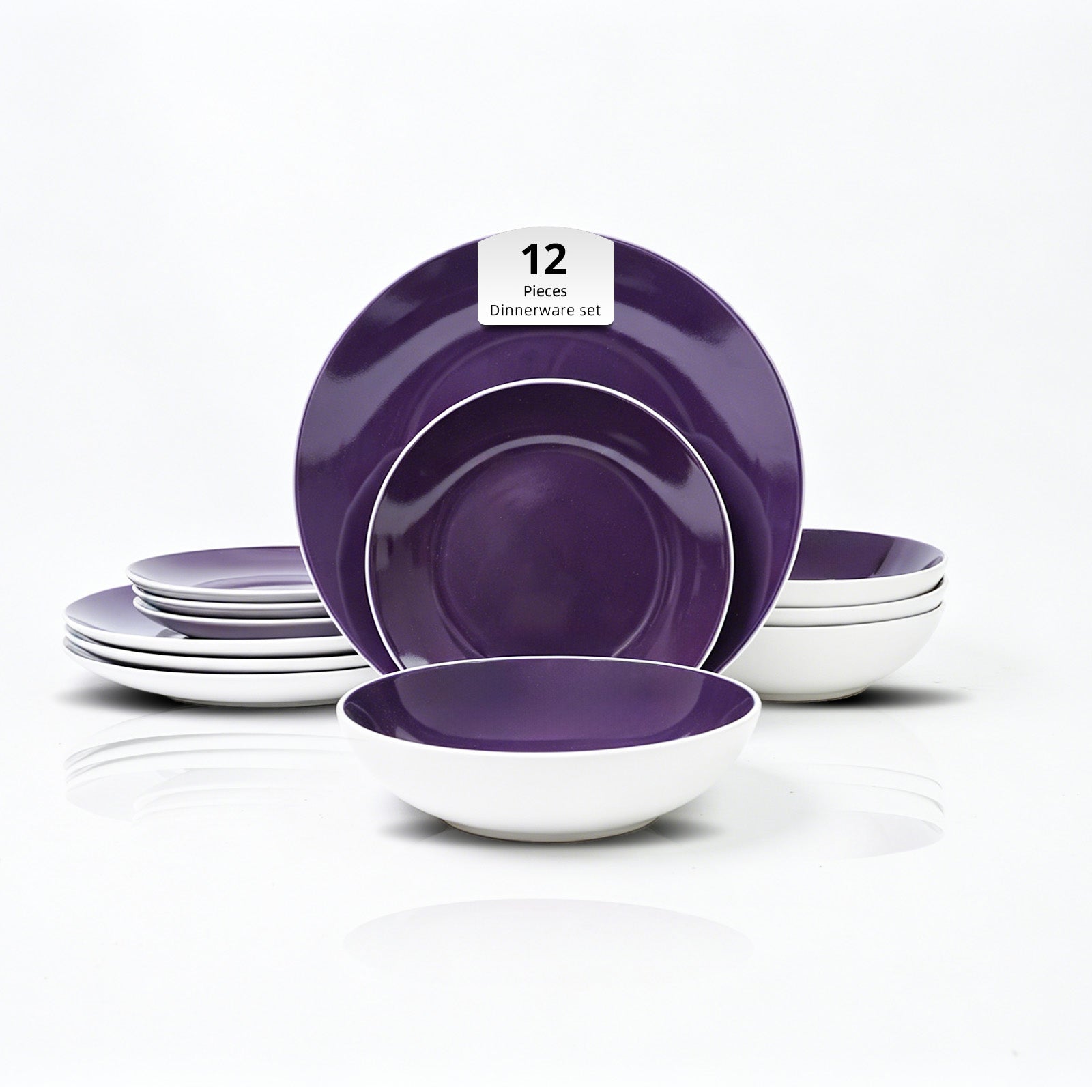 Stoneware Coupe Shape Dinnerware Set
