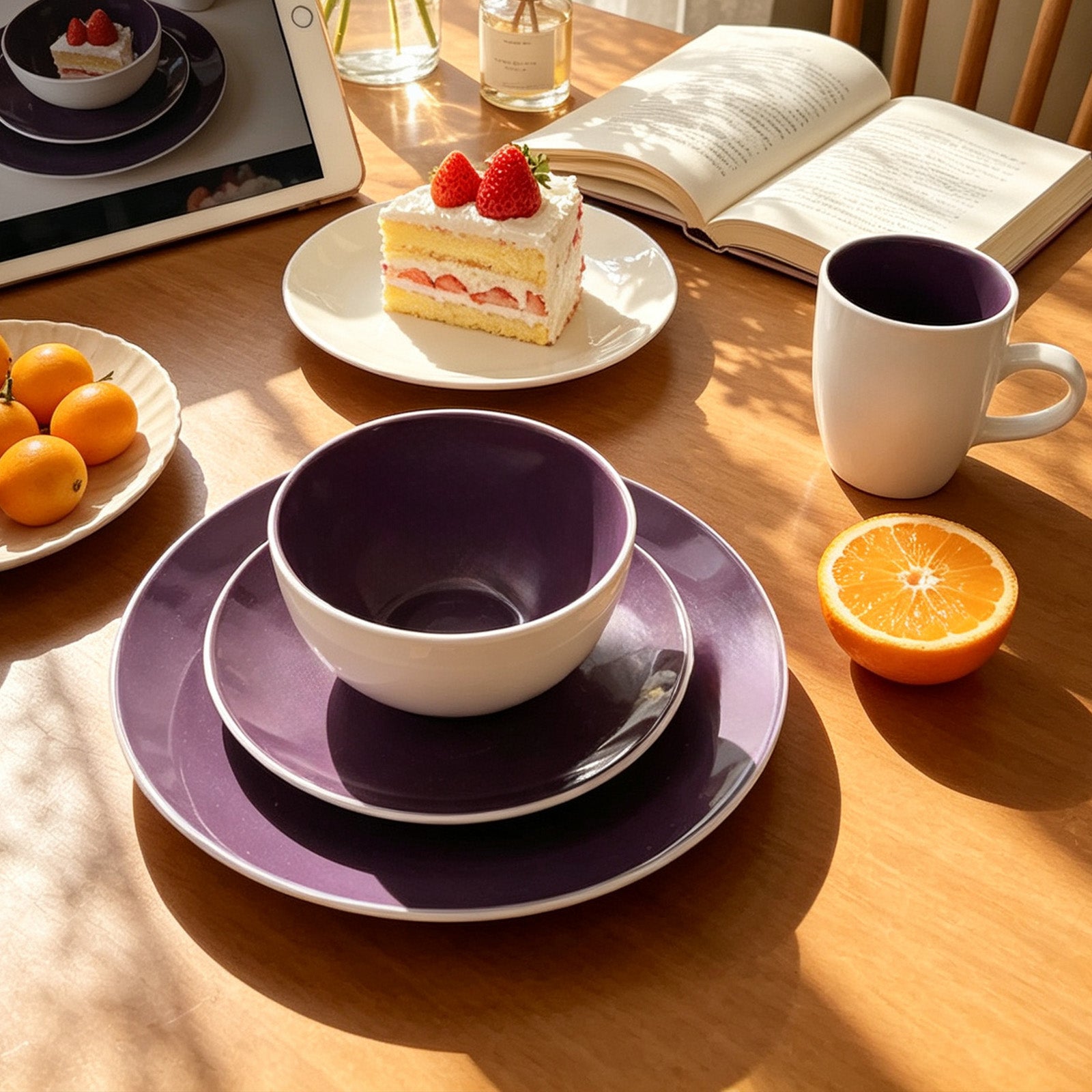 Stoneware Coupe Shape Dinnerware Set
