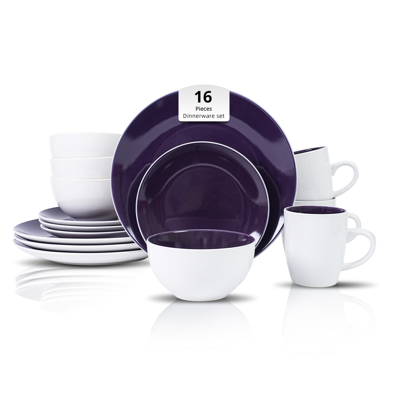 Stoneware Coupe Shape Dinnerware Set