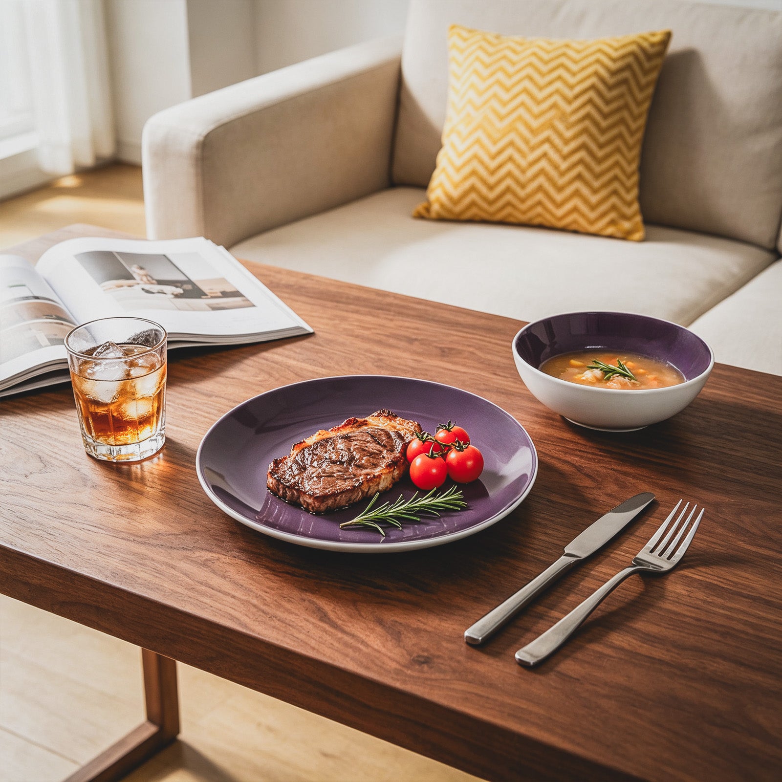 Stoneware Coupe Shape Dinnerware Set