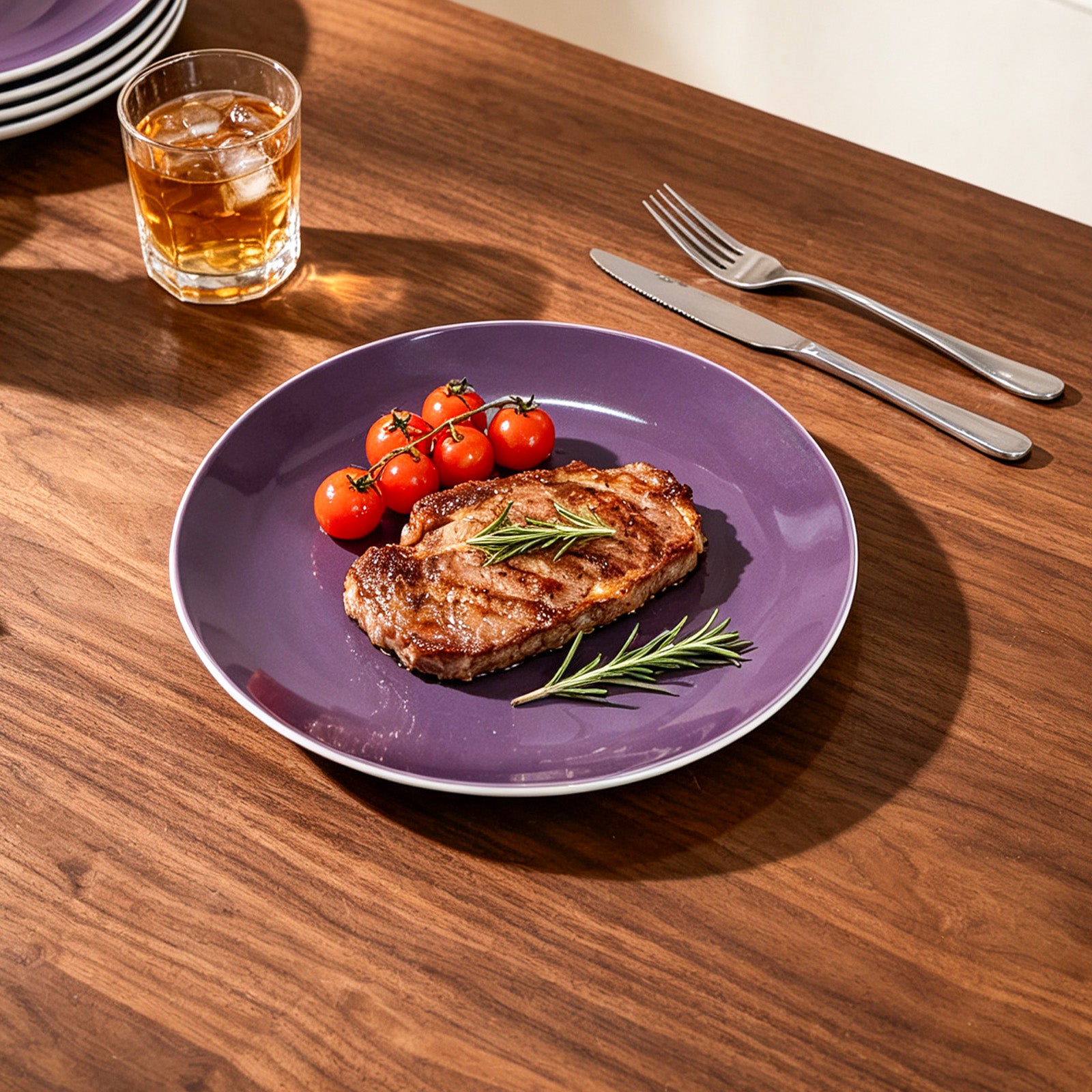 Stoneware Coupe Shape Plate Set