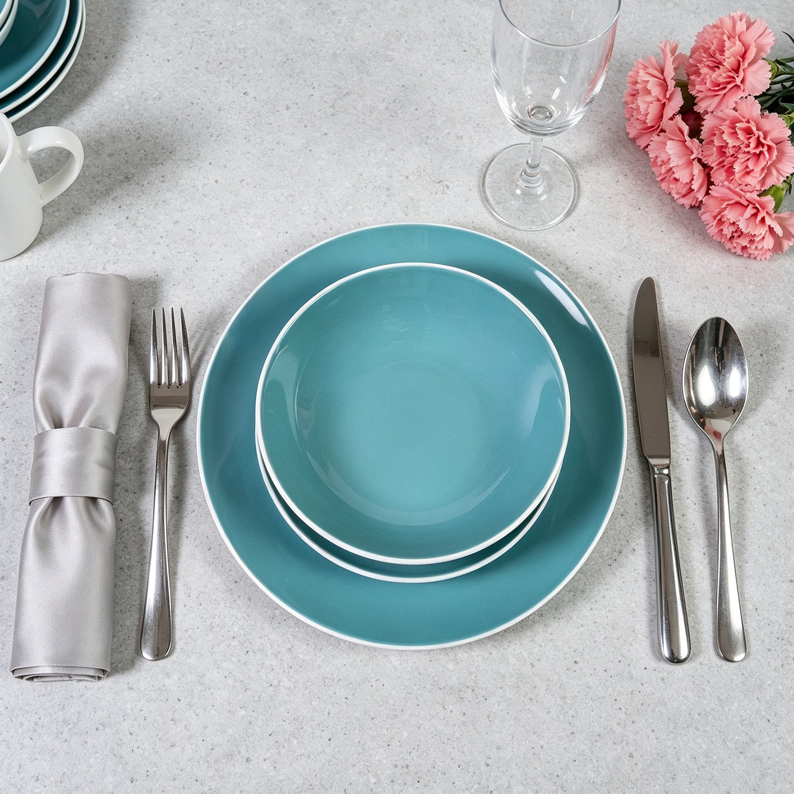 Stoneware Coupe Shape Dinnerware Set