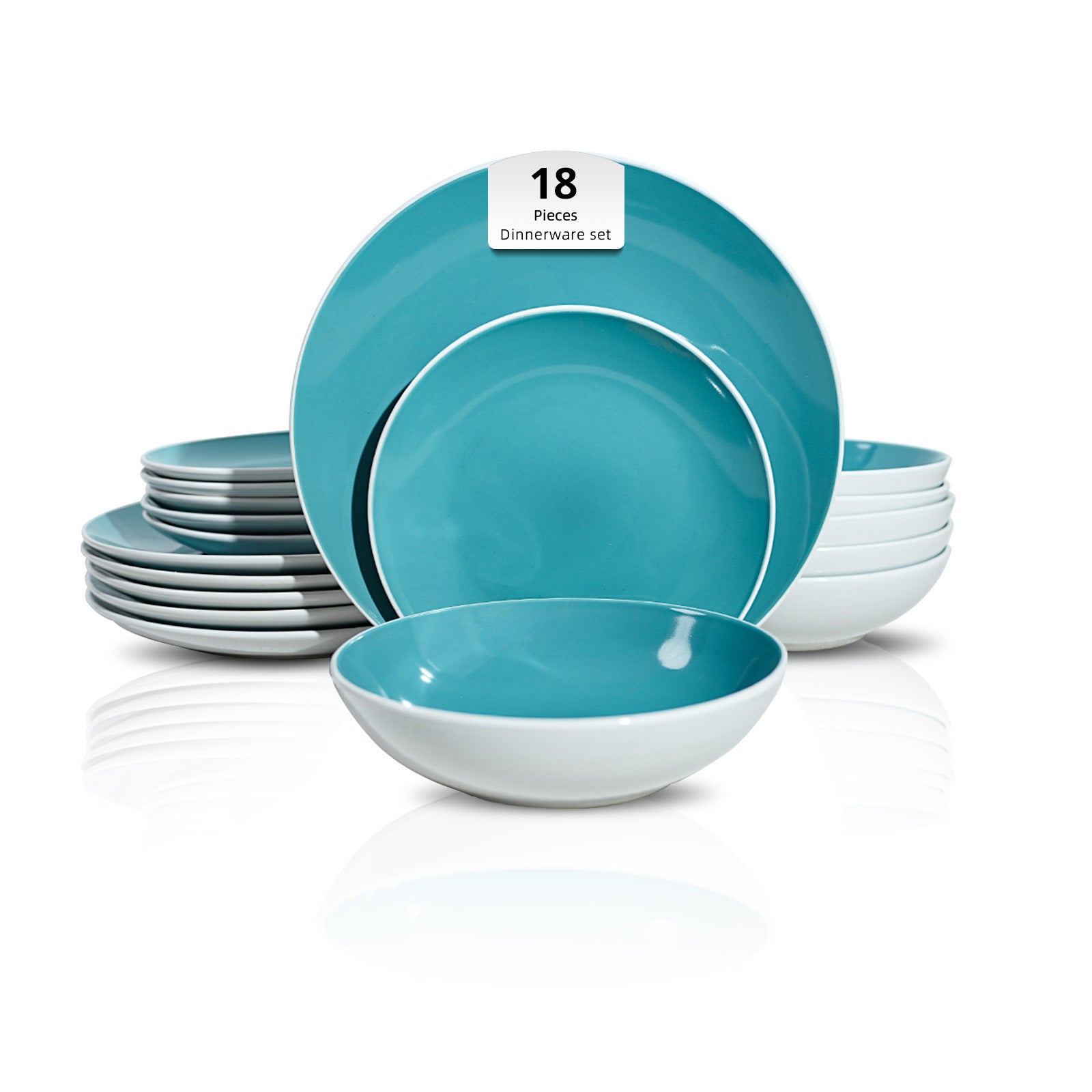 Stoneware Coupe Shape Dinnerware Set