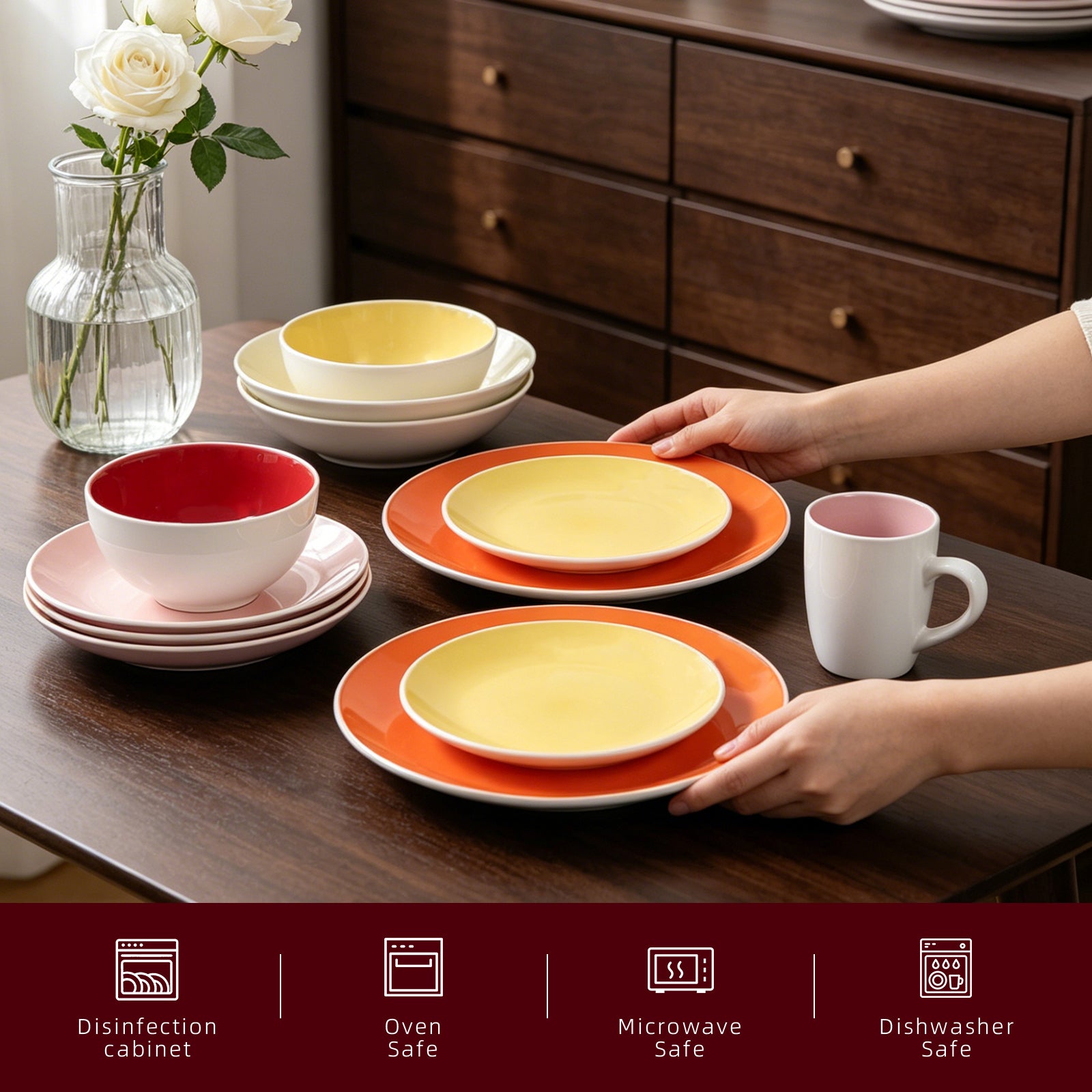 Stoneware Coupe Shape Dinnerware Set
