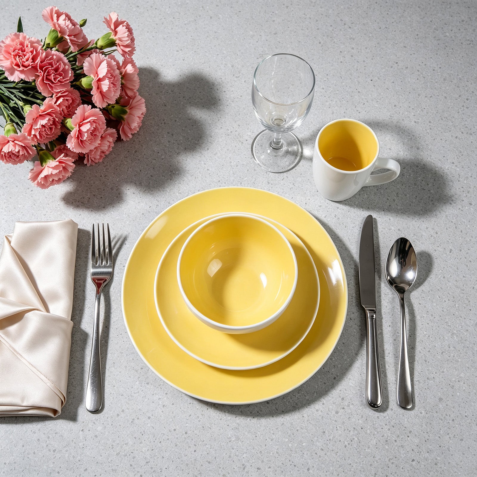 Stoneware Coupe Shape Dinnerware Set