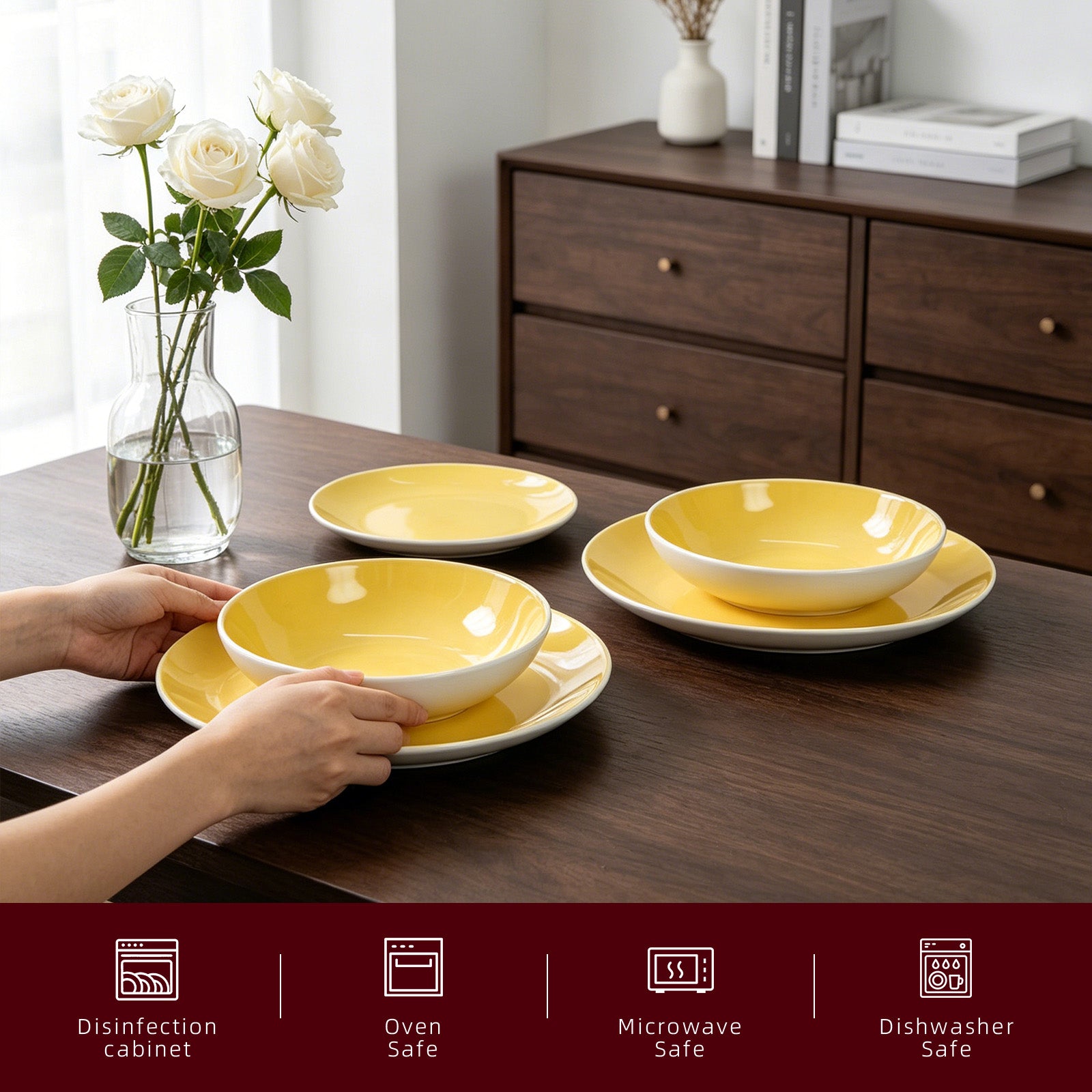 Stoneware Coupe Shape Dinnerware Set