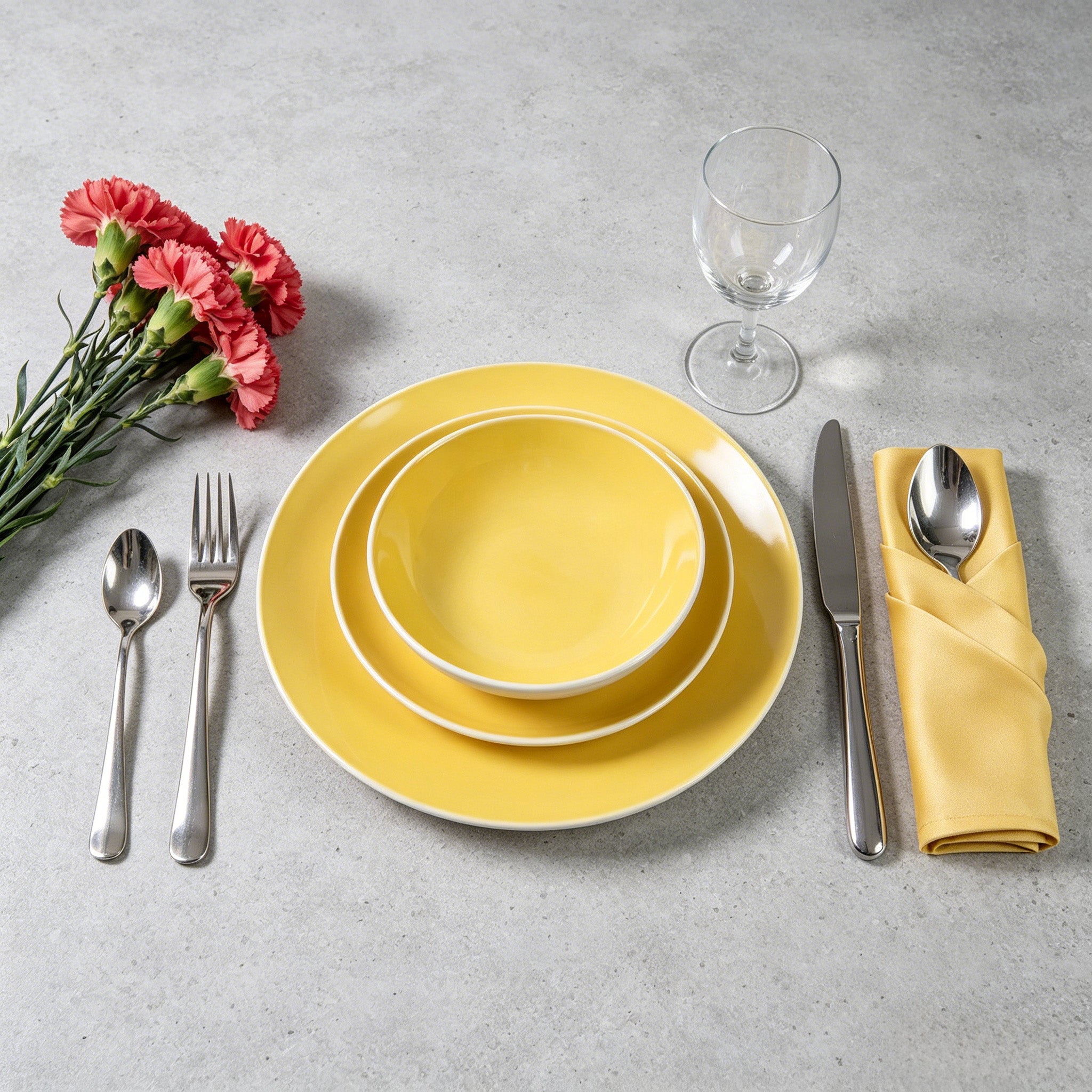 Stoneware Coupe Shape Dinnerware Set