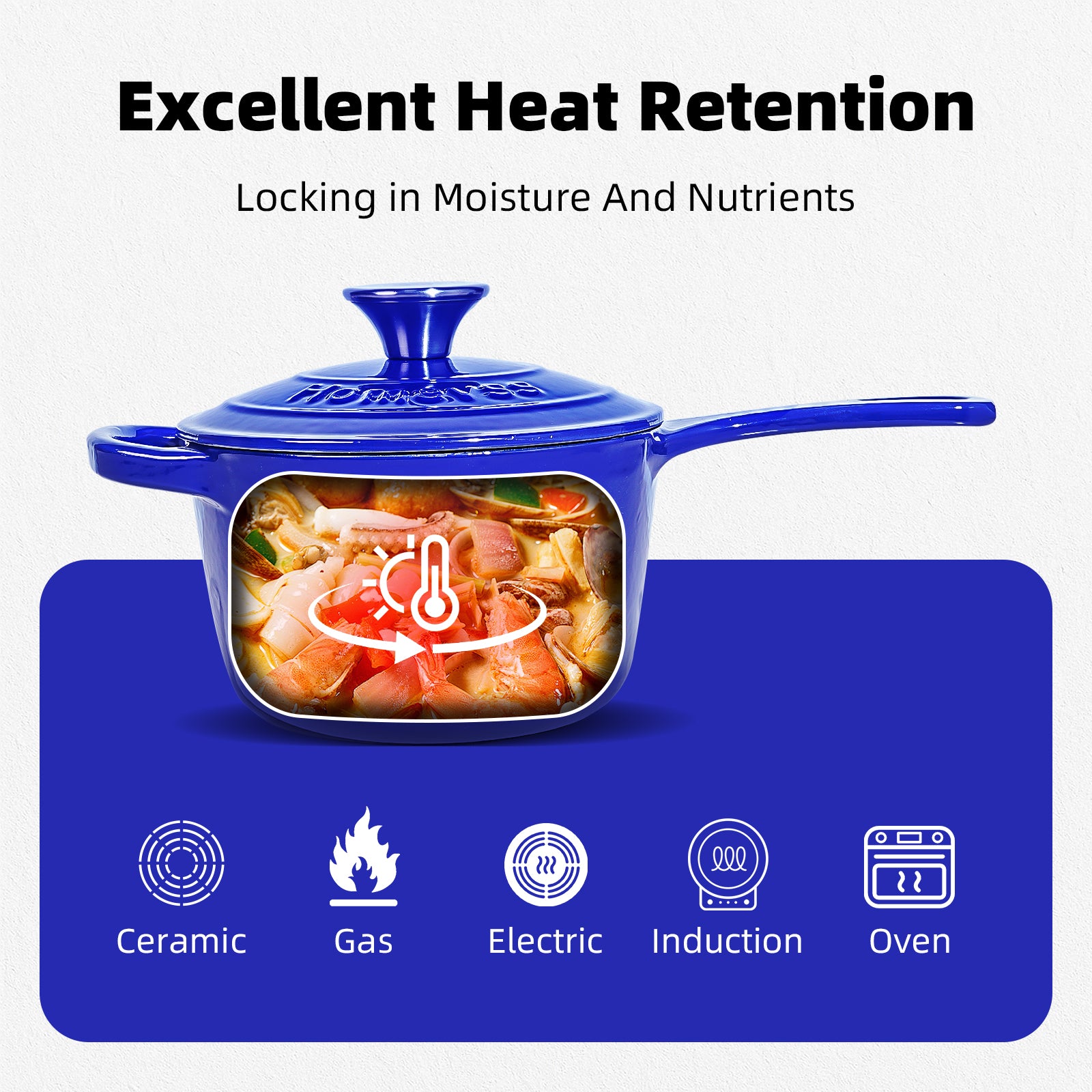 1.75-Quart Enameled Cast Iron Sauce Pan