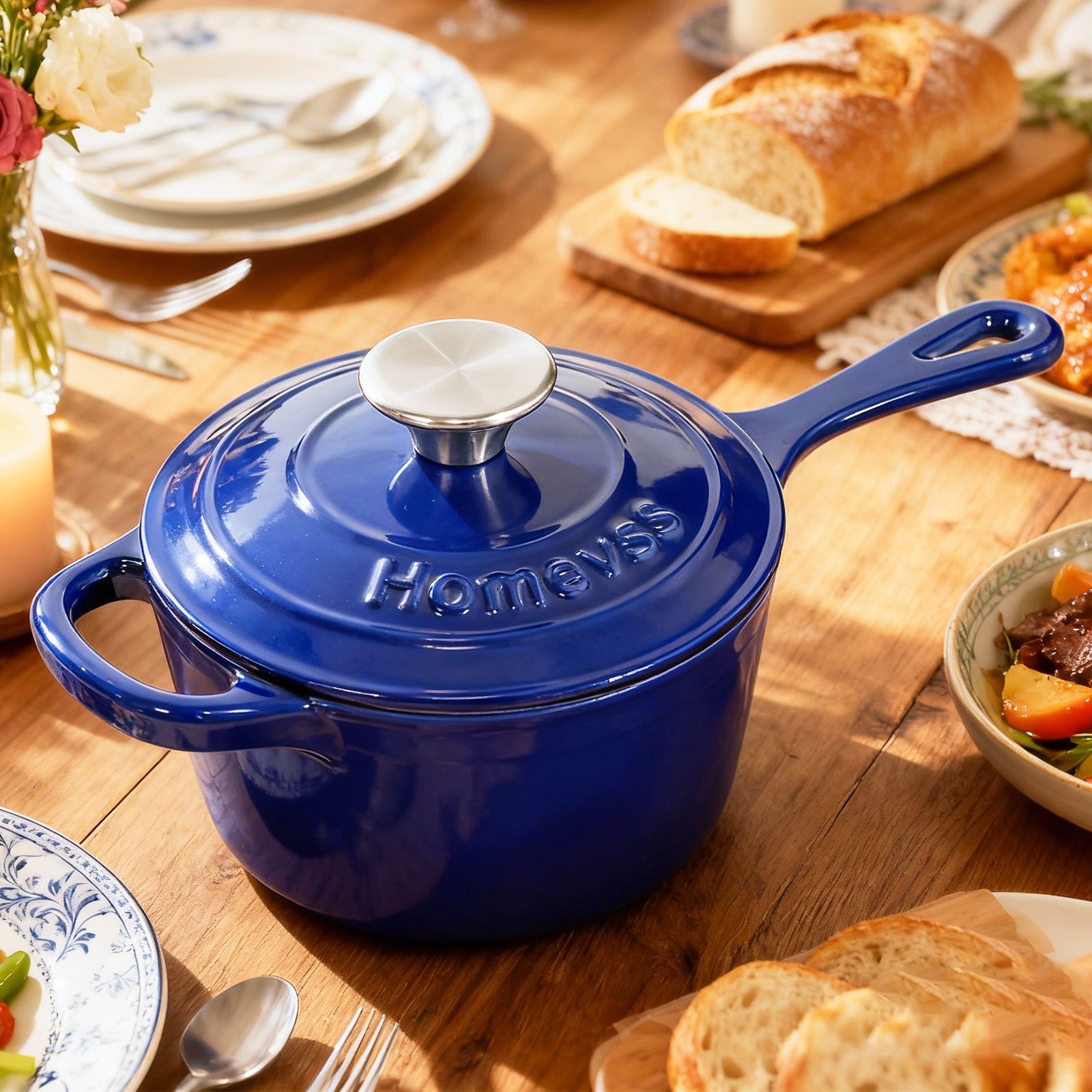 1.75-Quart Enameled Cast Iron Sauce Pan