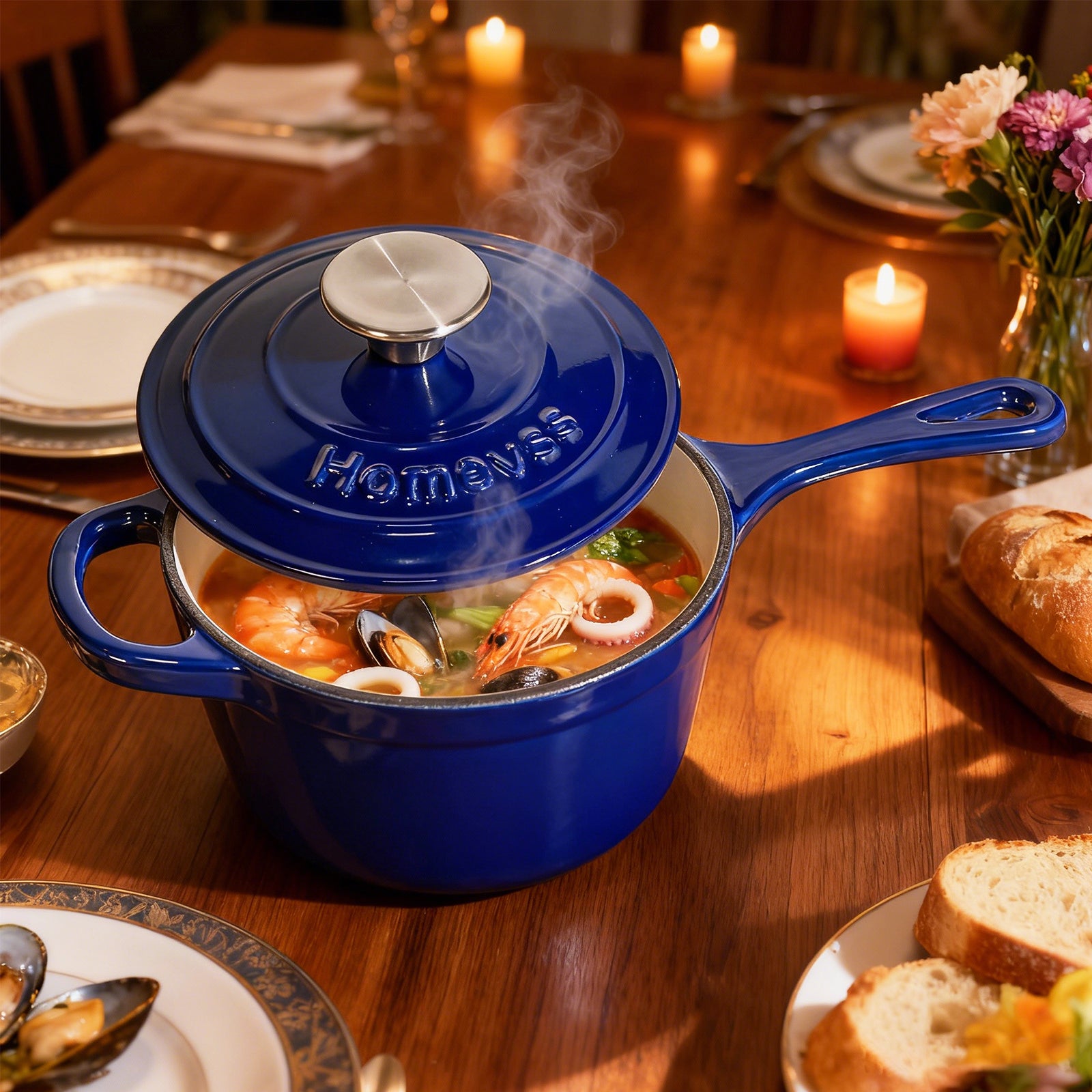 1.75-Quart Enameled Cast Iron Sauce Pan