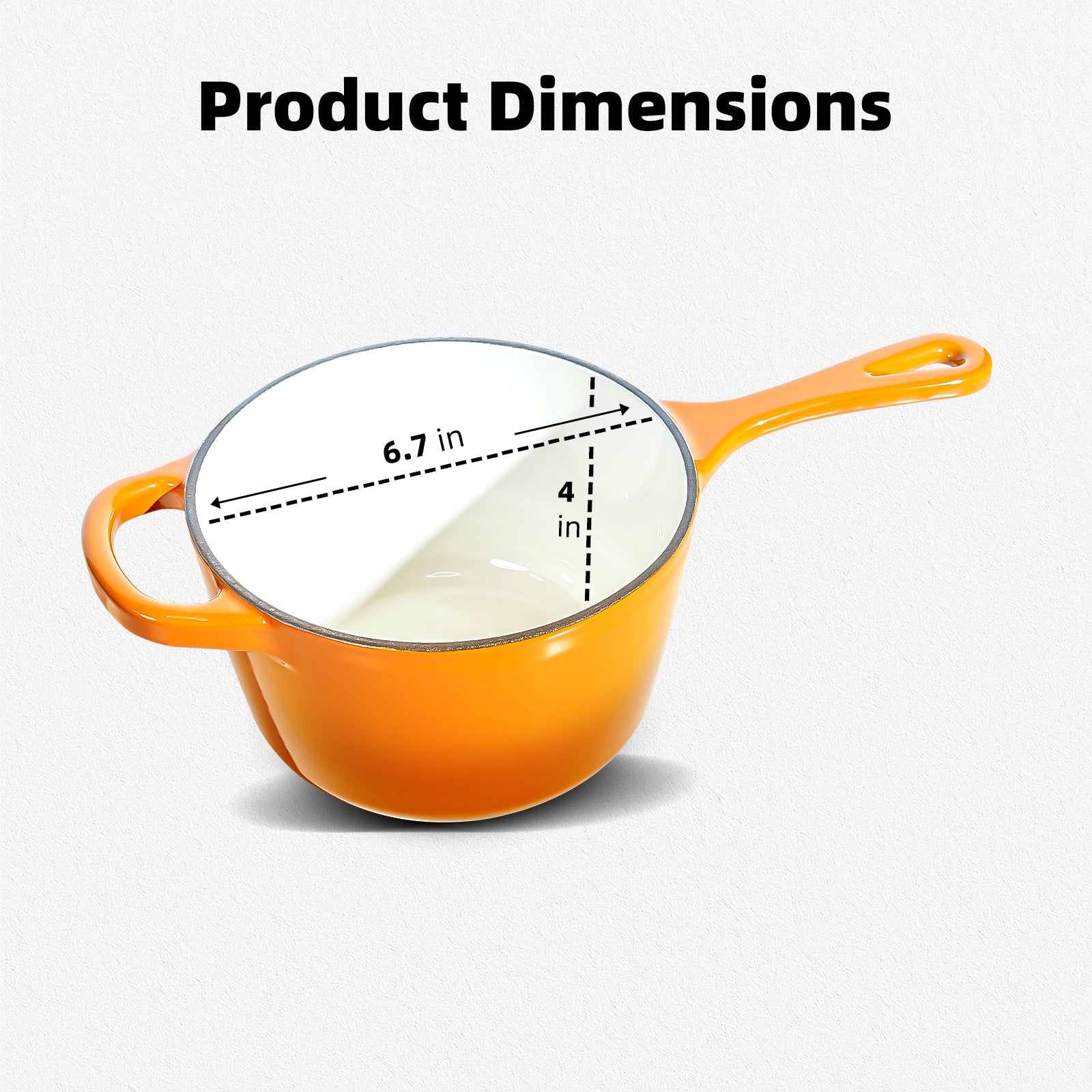 1.75-Quart Enameled Cast Iron Sauce Pan