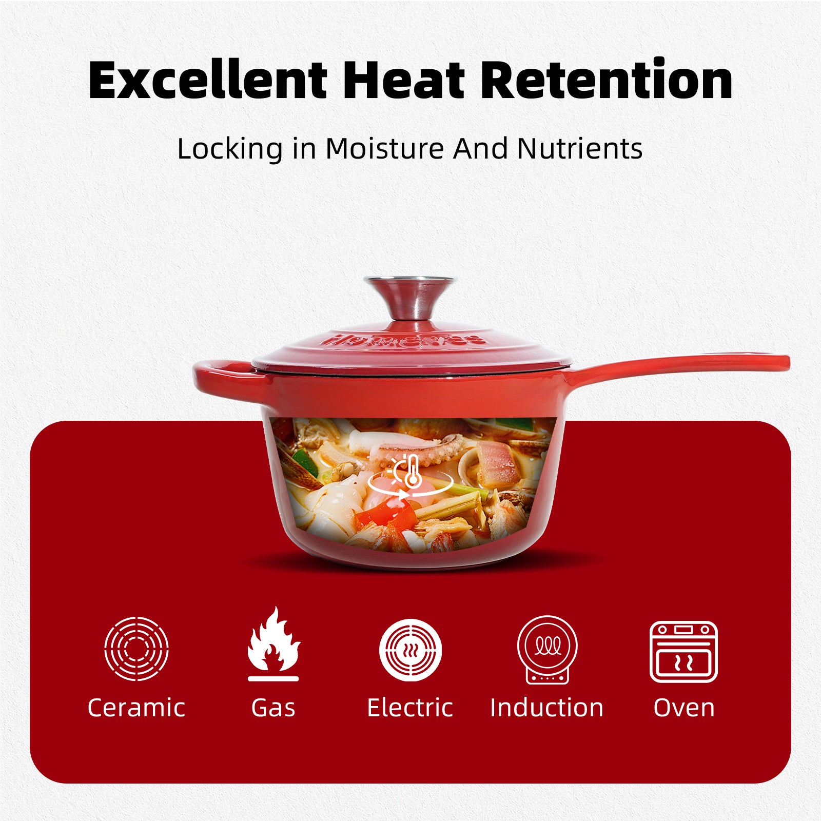 1.75-Quart Enameled Cast Iron Sauce Pan