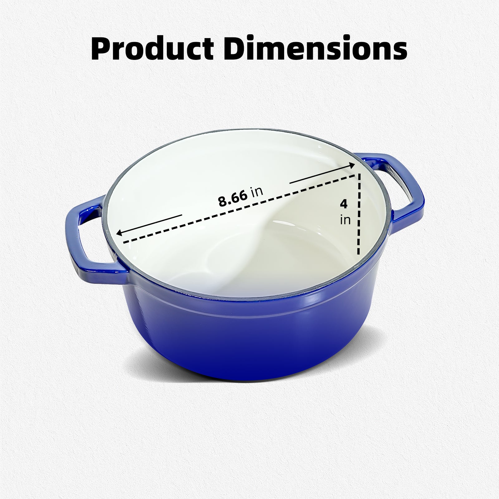 5-Quart Enameled Cast Iron Double Dutch Oven