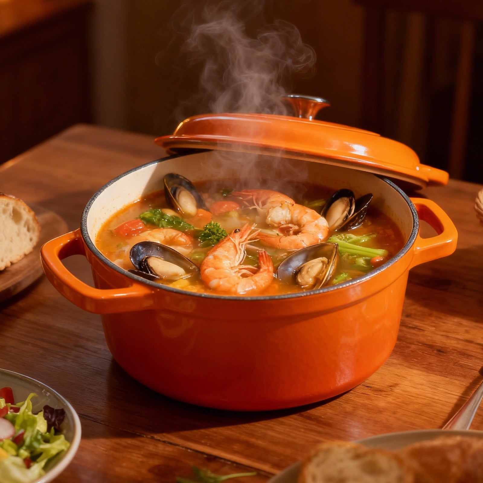 5-Quart Enameled Cast Iron Double Dutch Oven