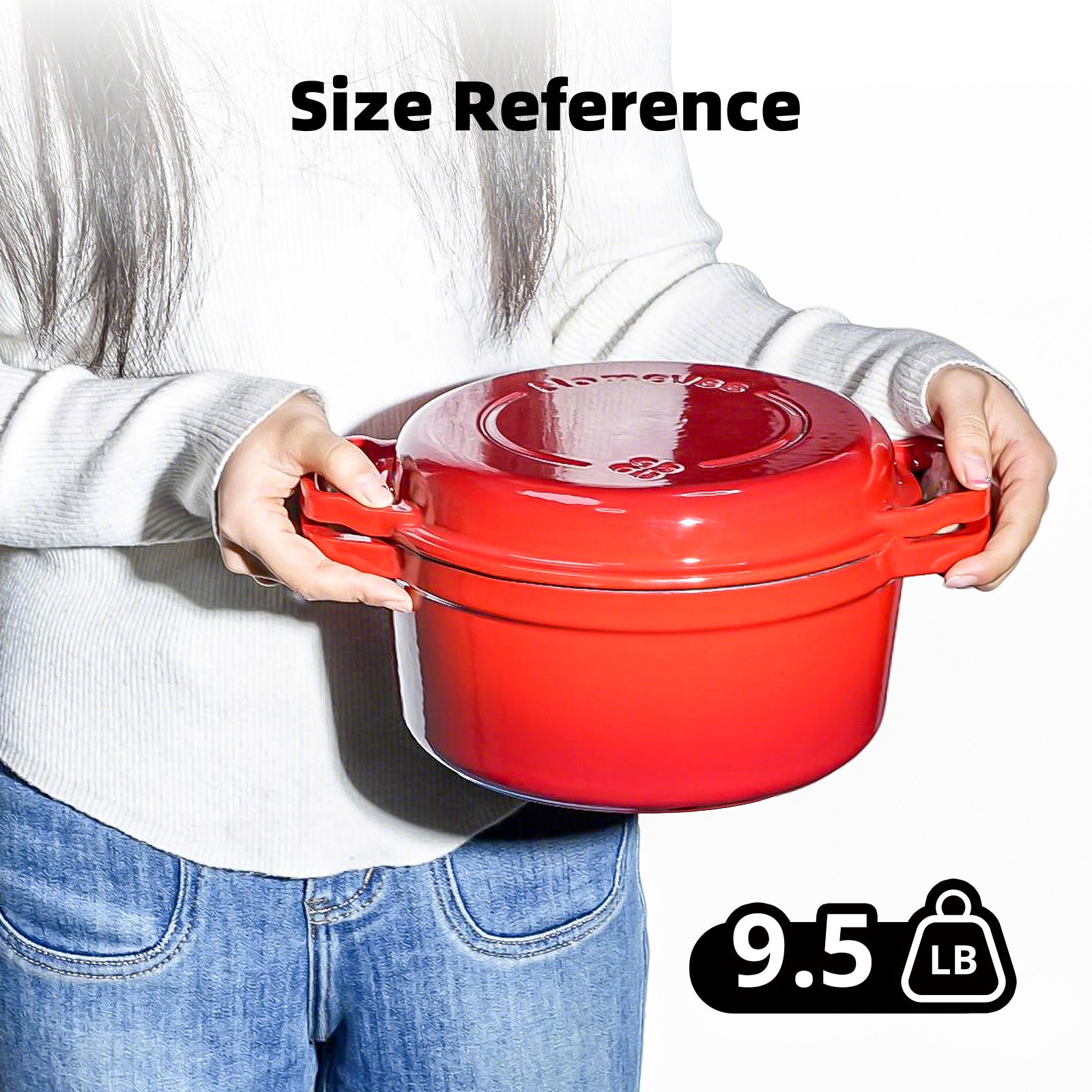 5-Quart Enameled Cast Iron Double Dutch Oven