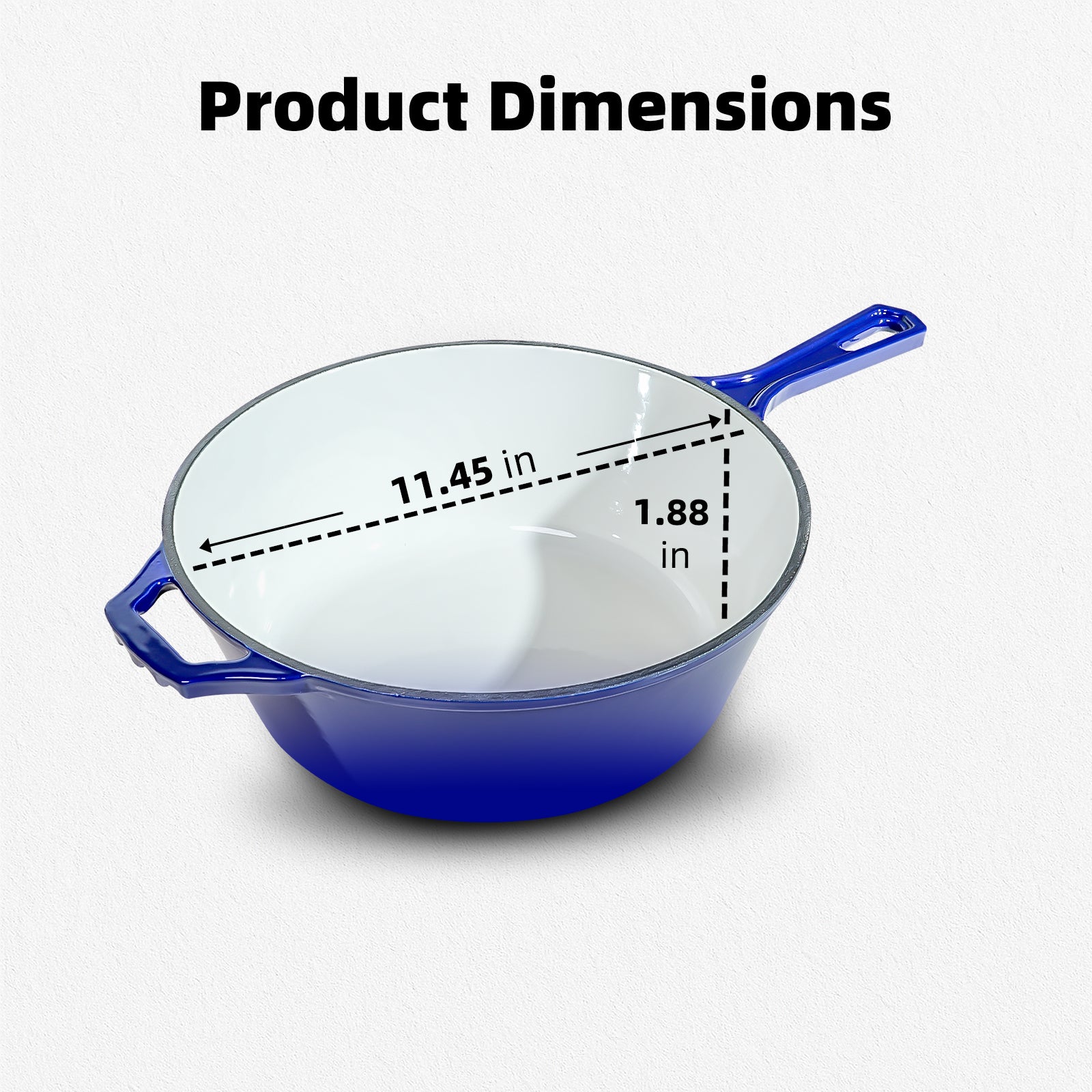 6.5-Quart Enameled Cast Iron Double Dutch Oven