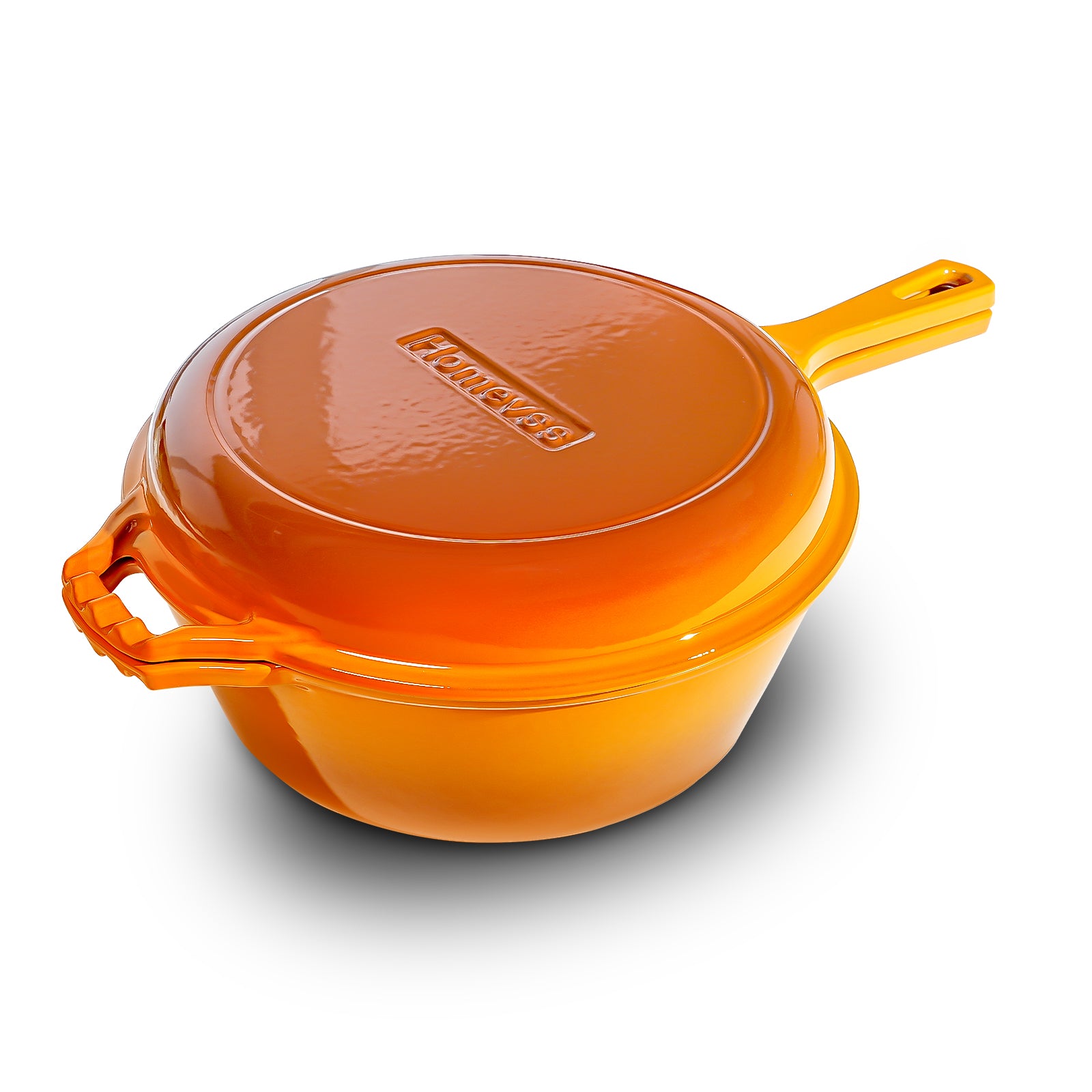 6.5-Quart Enameled Cast Iron Double Dutch Oven