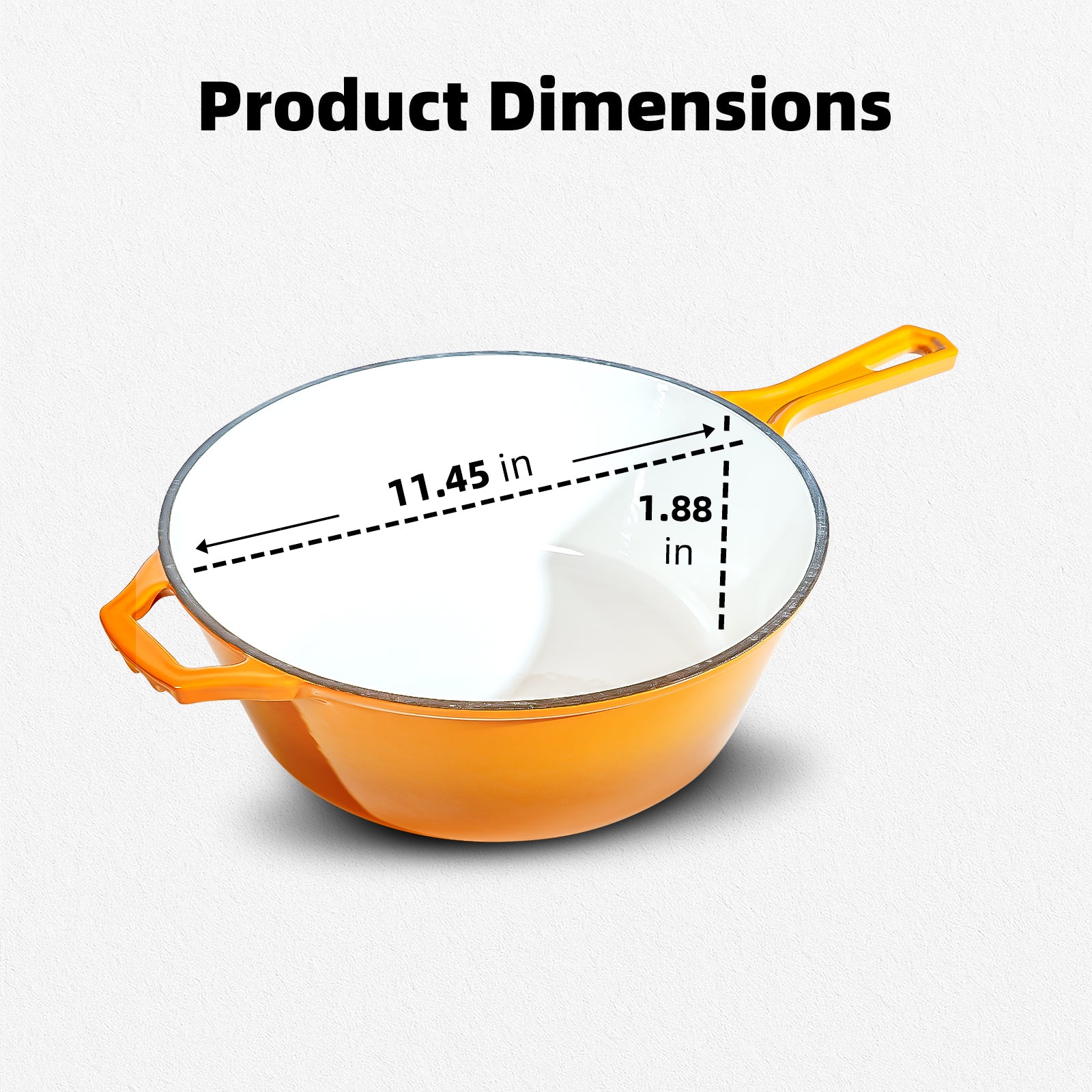 6.5-Quart Enameled Cast Iron Double Dutch Oven