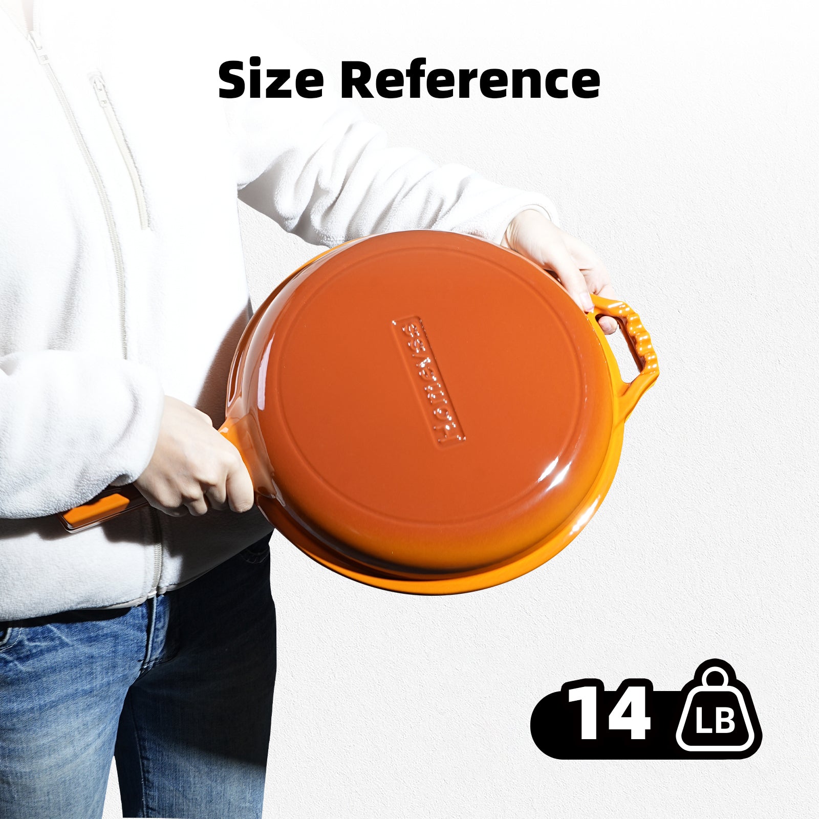 6.5-Quart Enameled Cast Iron Double Dutch Oven