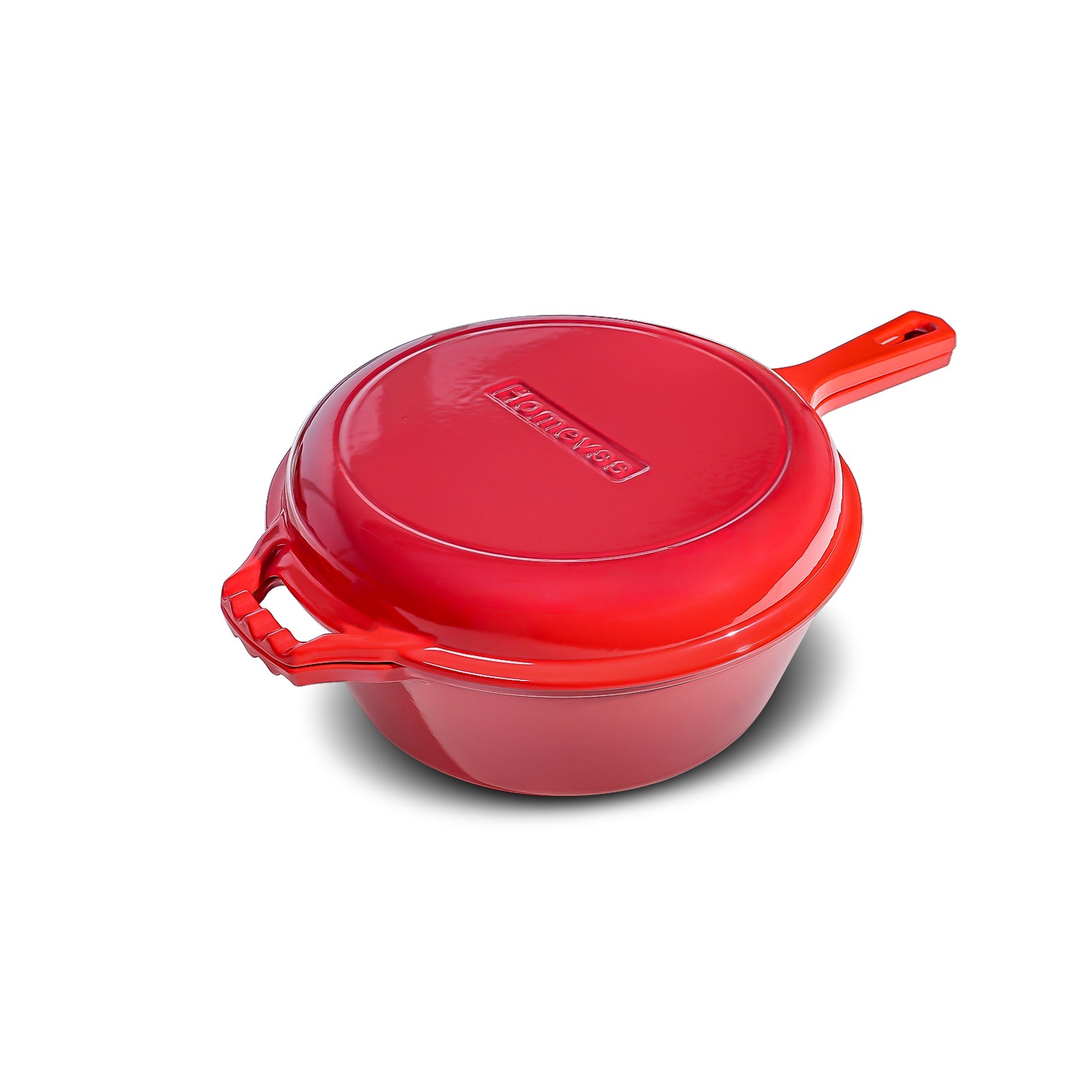 6.5-Quart Enameled Cast Iron Double Dutch Oven