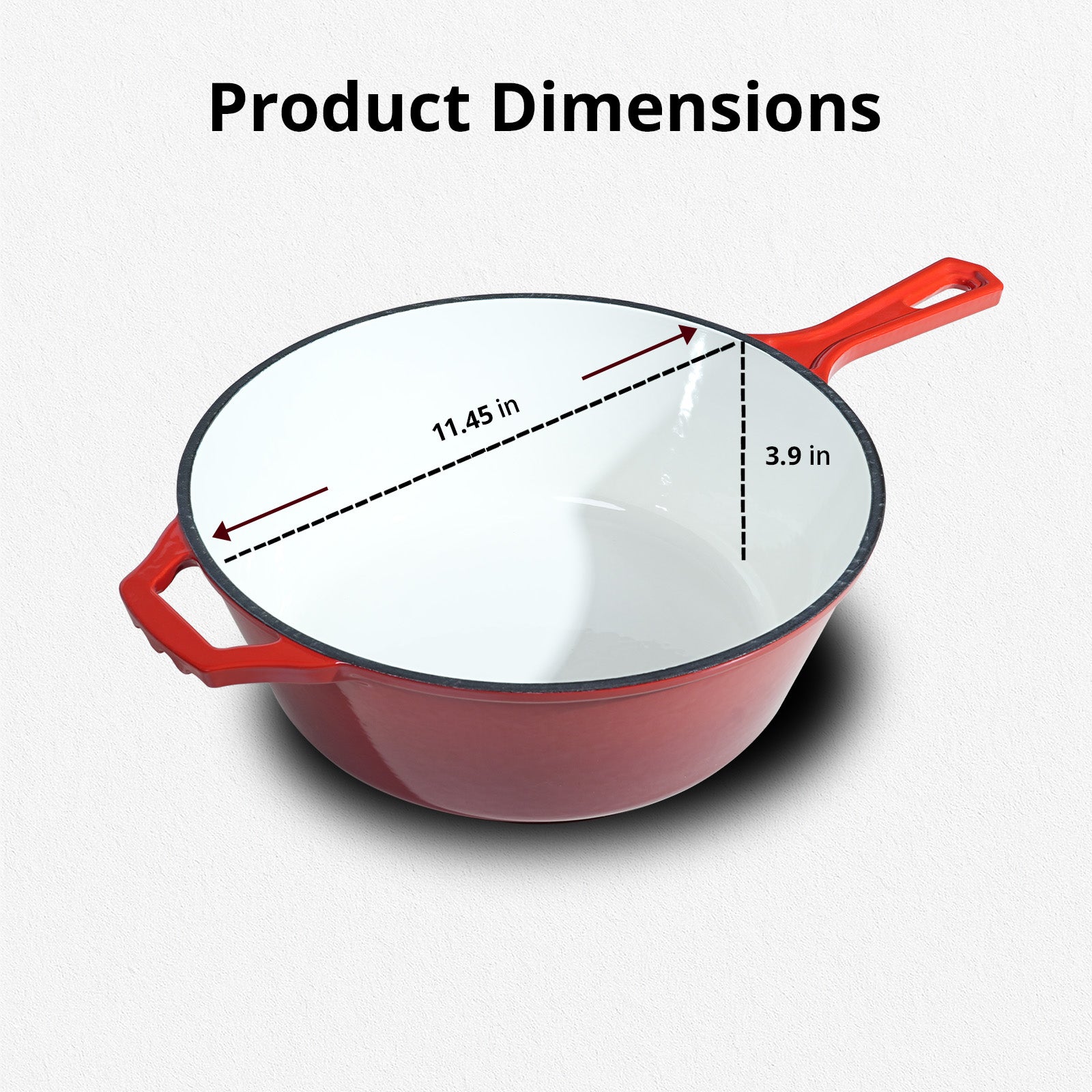 6.5-Quart Enameled Cast Iron Double Dutch Oven