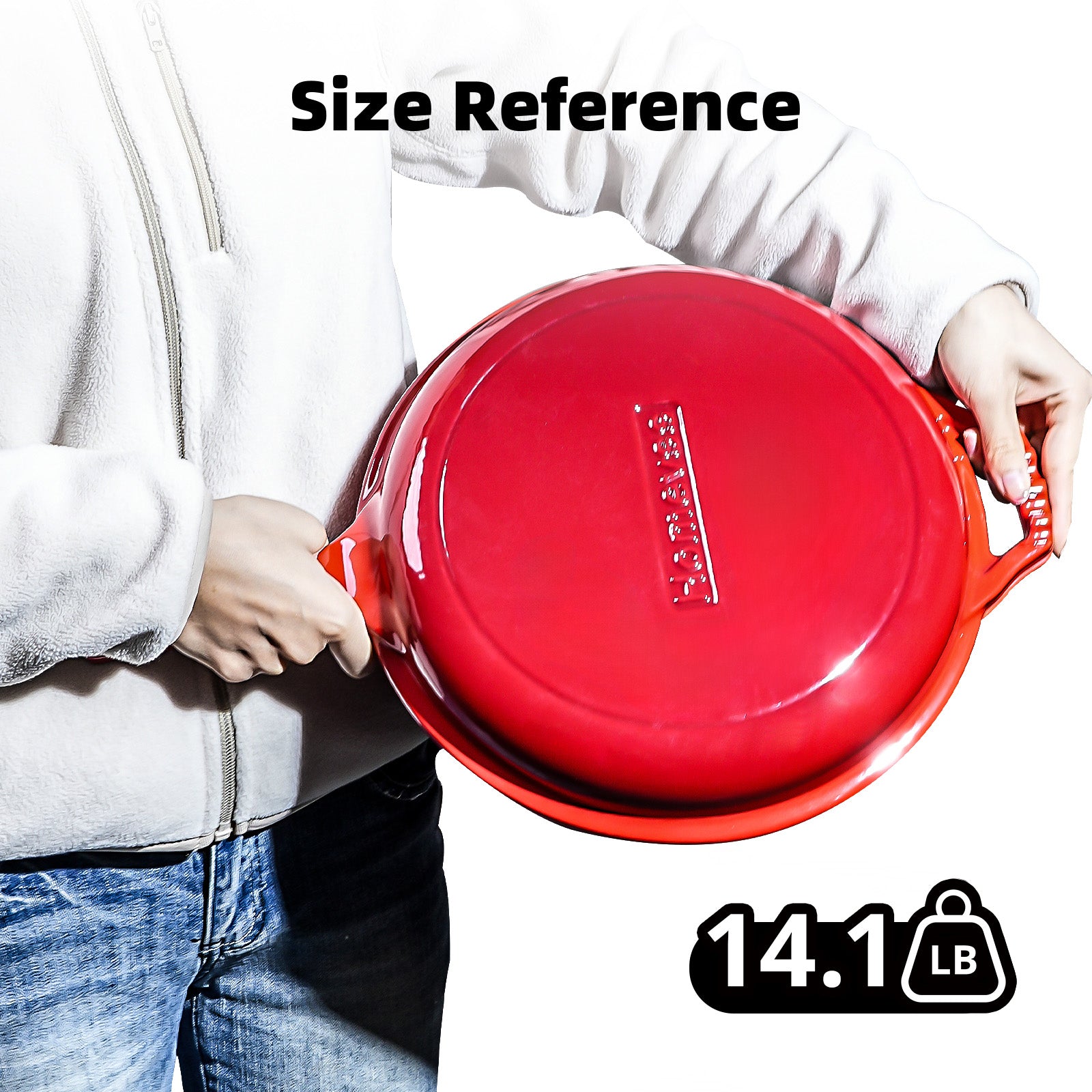 6.5-Quart Enameled Cast Iron Double Dutch Oven
