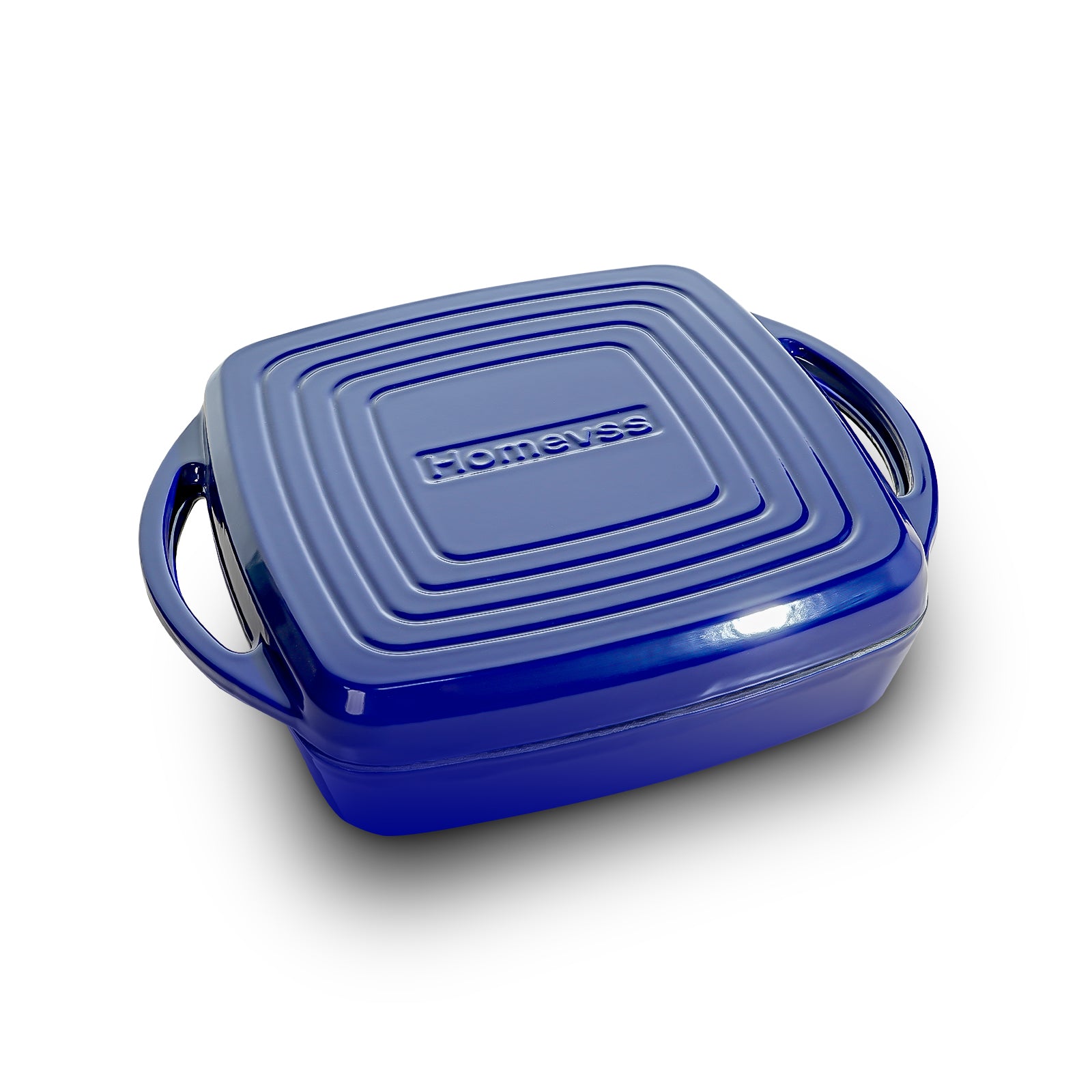 7-Quart Square Enameled Cast Iron Double Dutch Oven