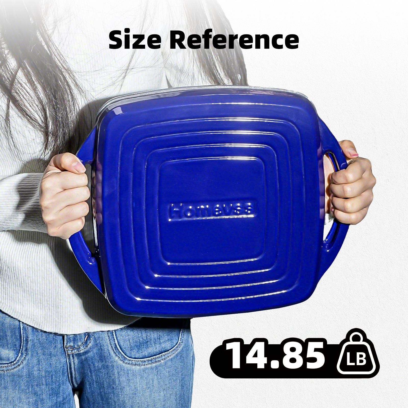 7-Quart Square Enameled Cast Iron Double Dutch Oven