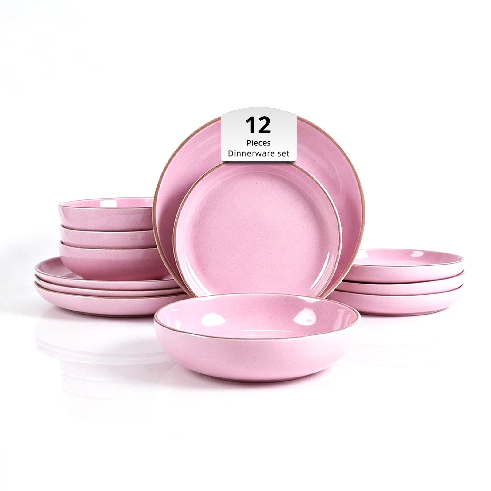 Euro-Nordic Speckled Stoneware Dinnerware Set