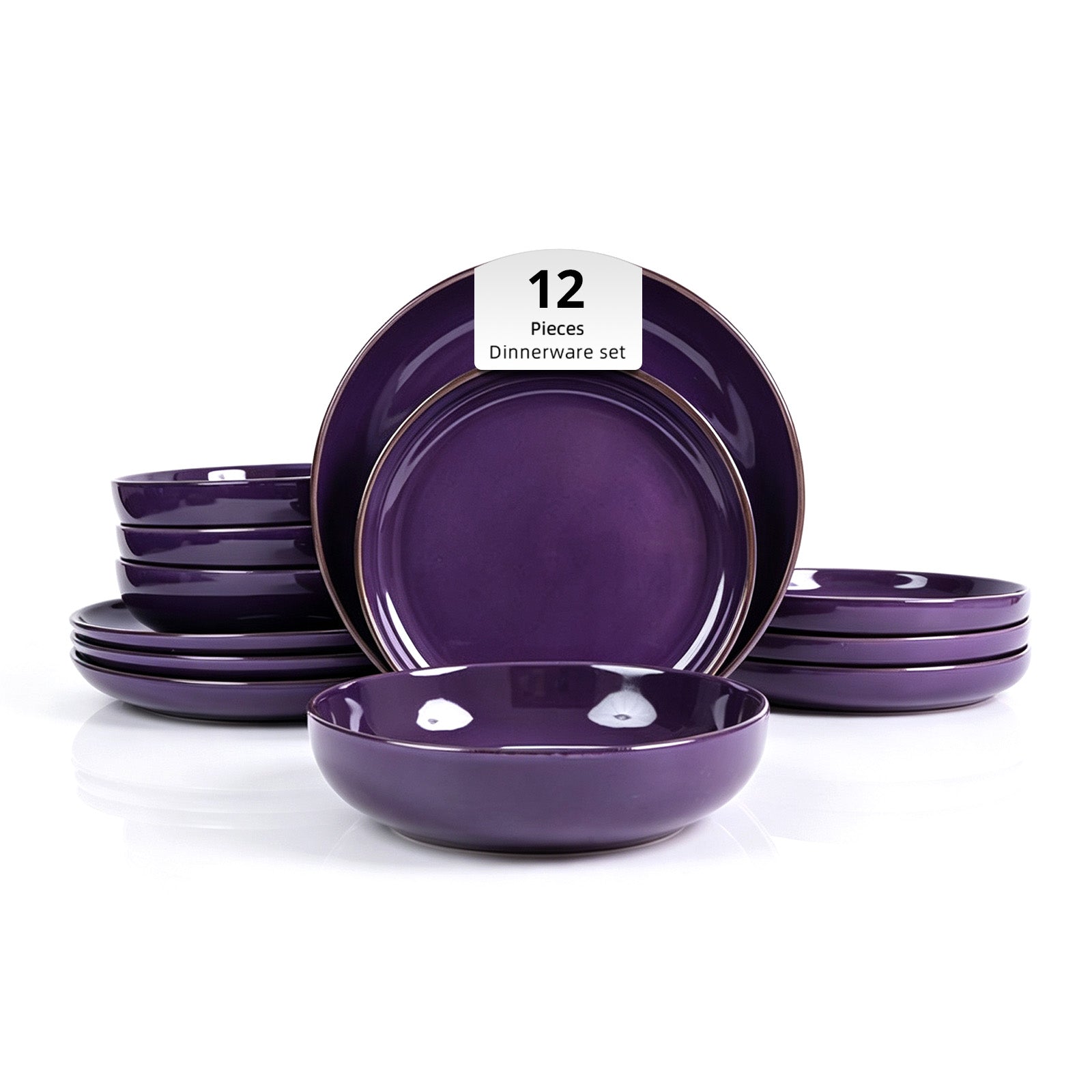 Euro-Nordic Speckled Stoneware Dinnerware Set