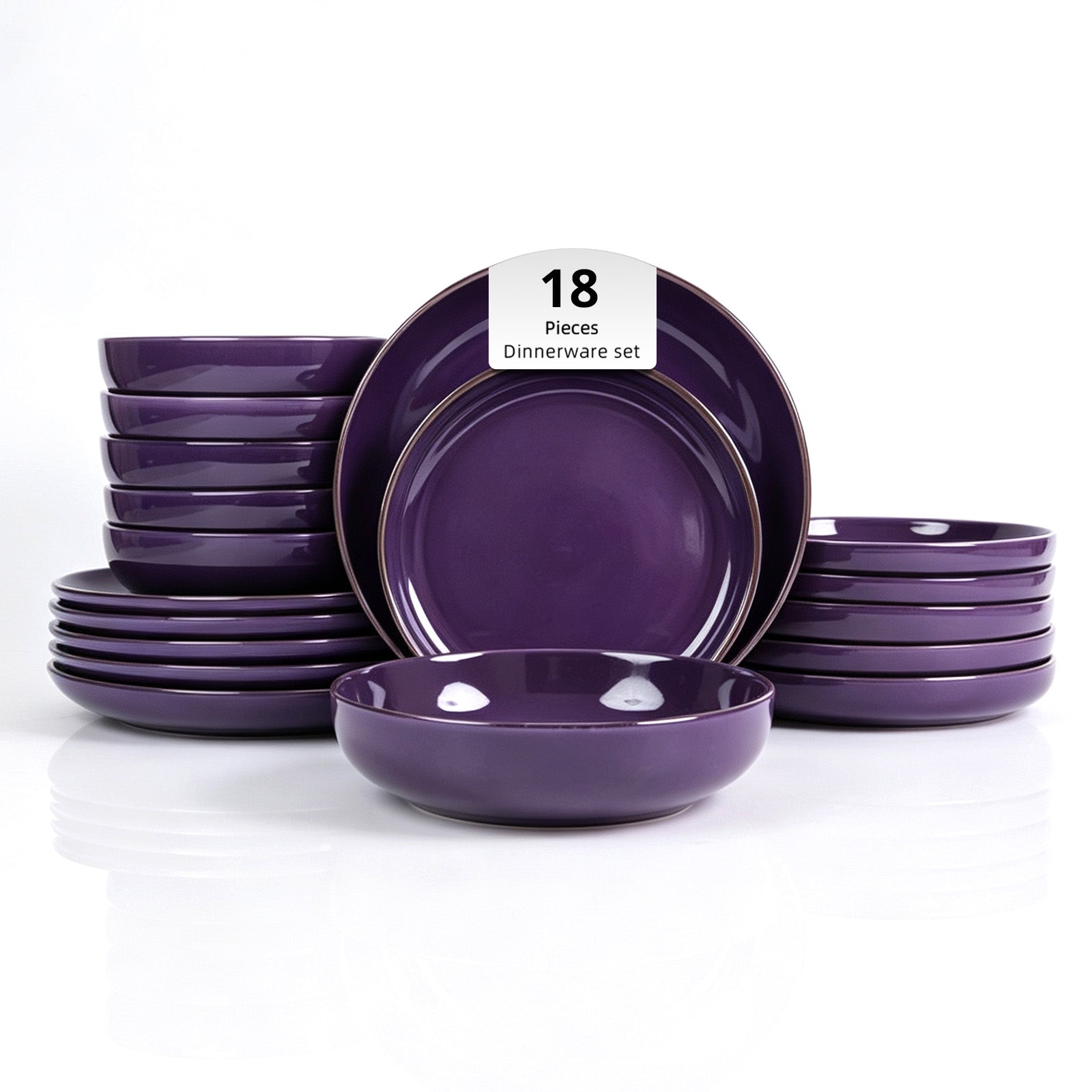 Euro-Nordic Speckled Stoneware Dinnerware Set