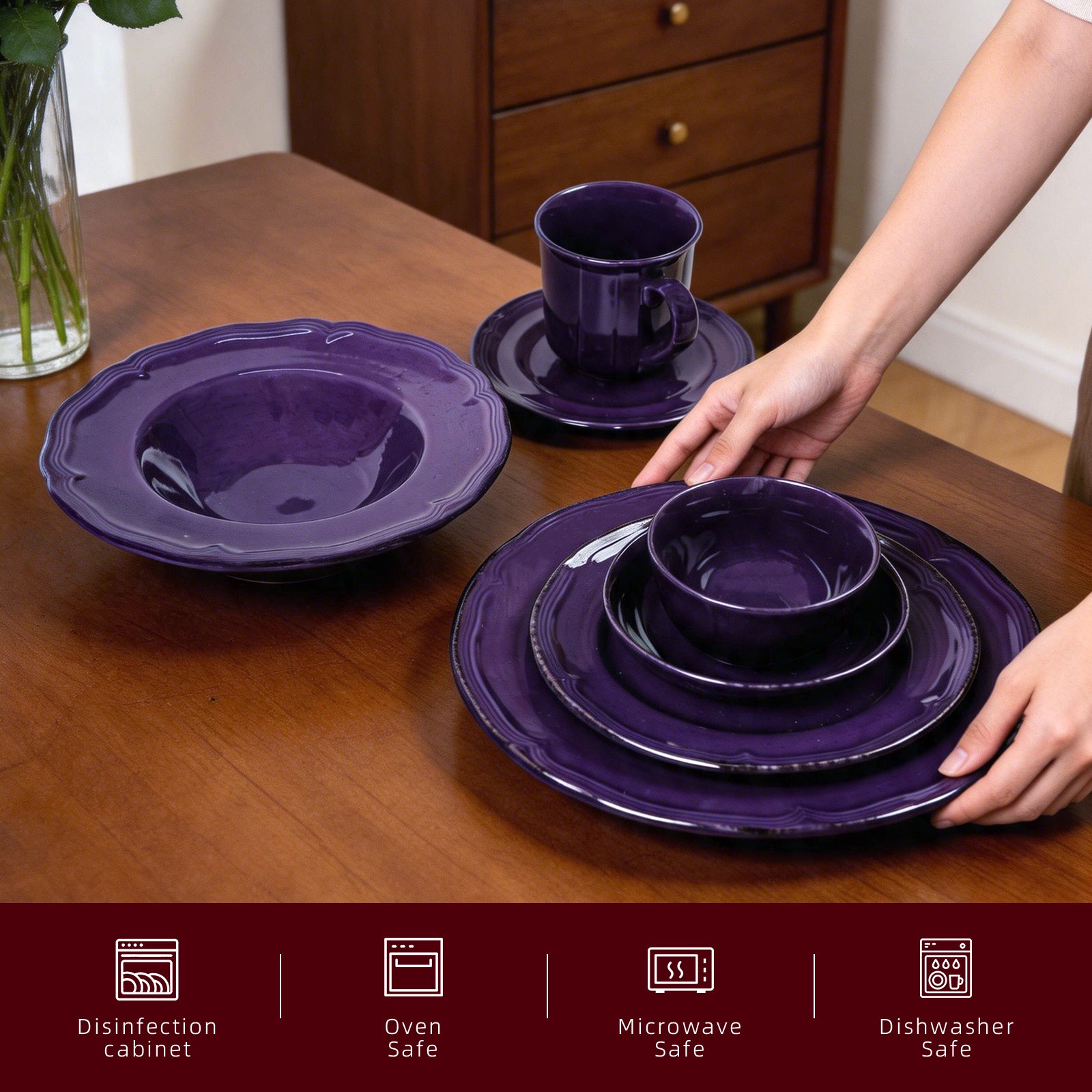 French Countryside Stoneware Dinnerware Set