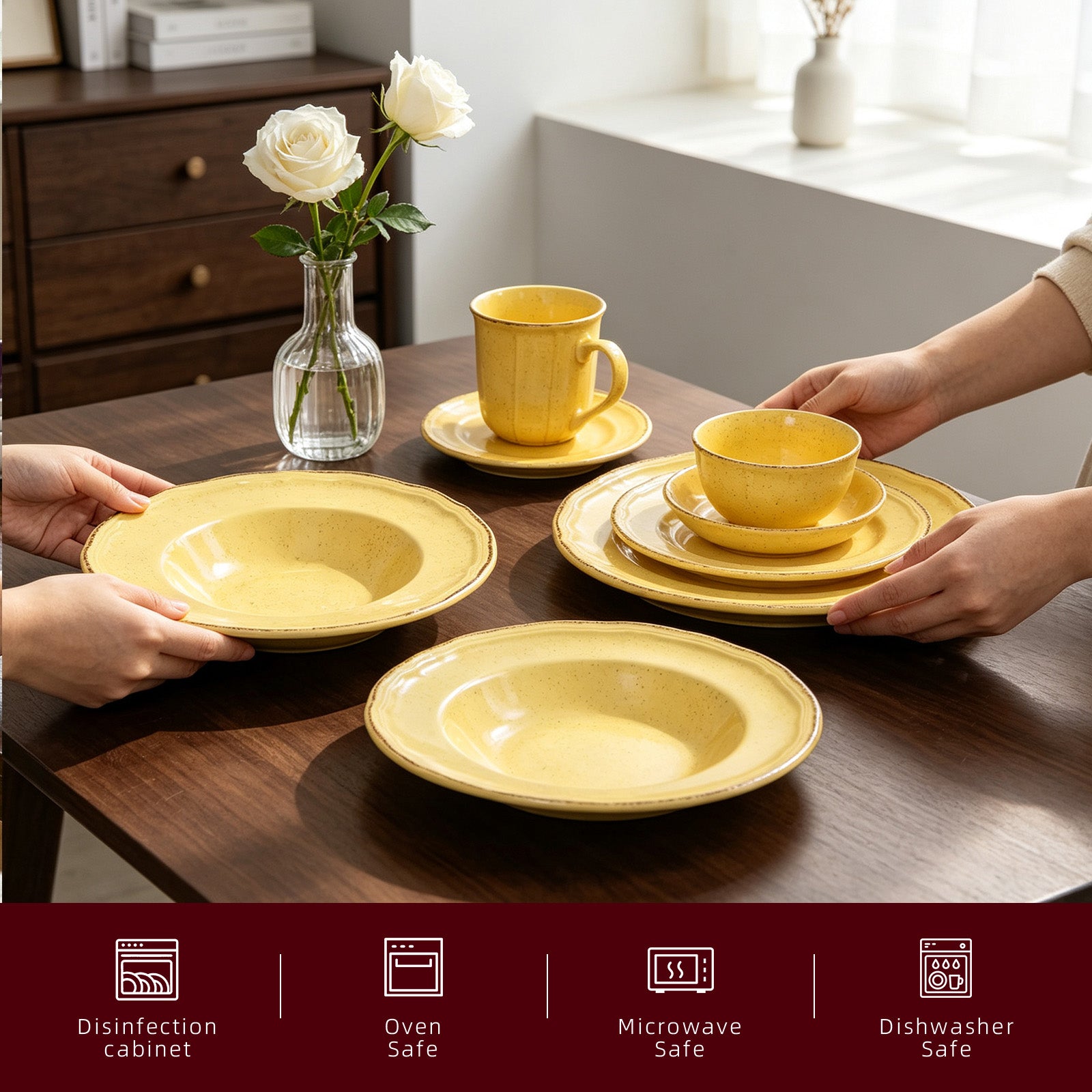 French Countryside Stoneware Dinnerware Set