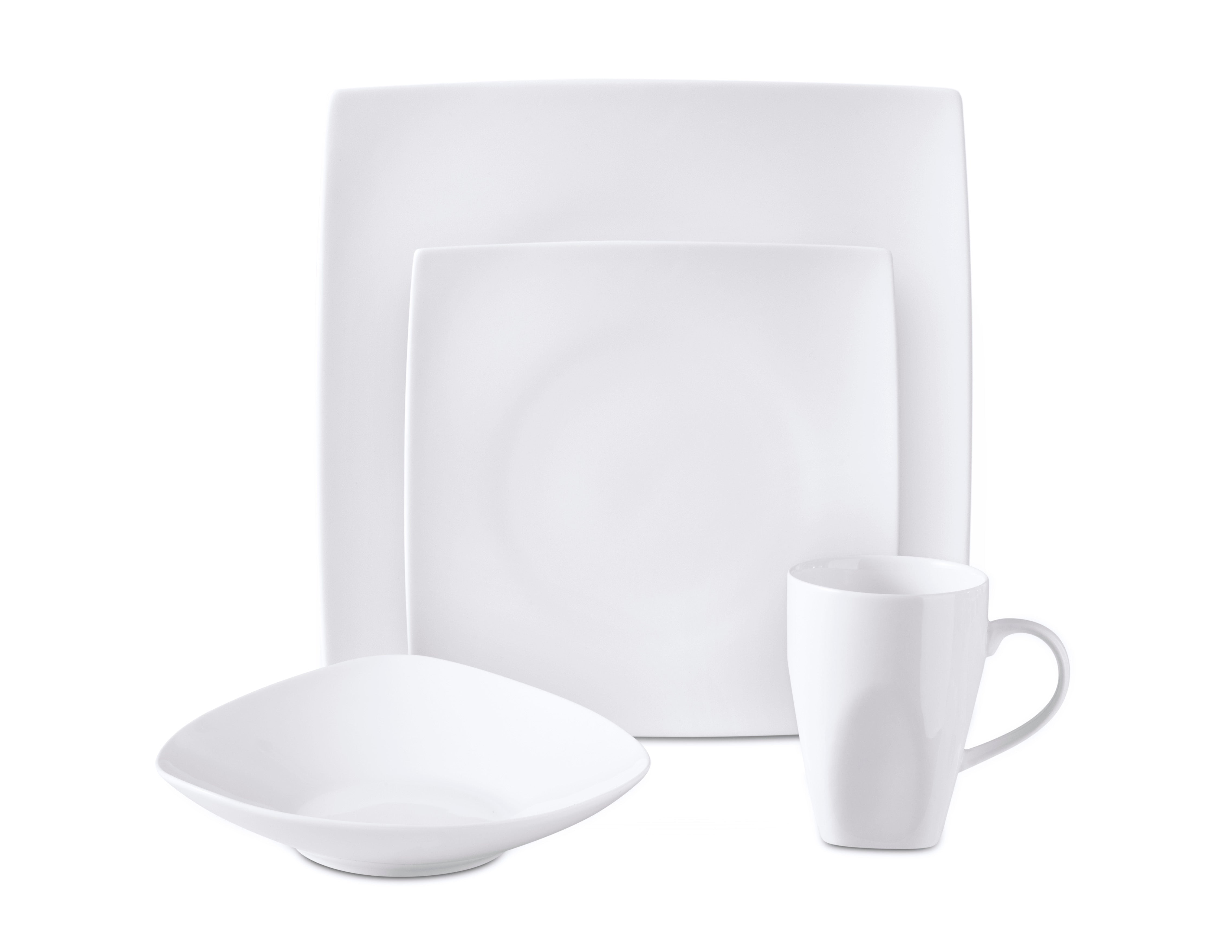 Modern Square Bone China Dinnerware Set