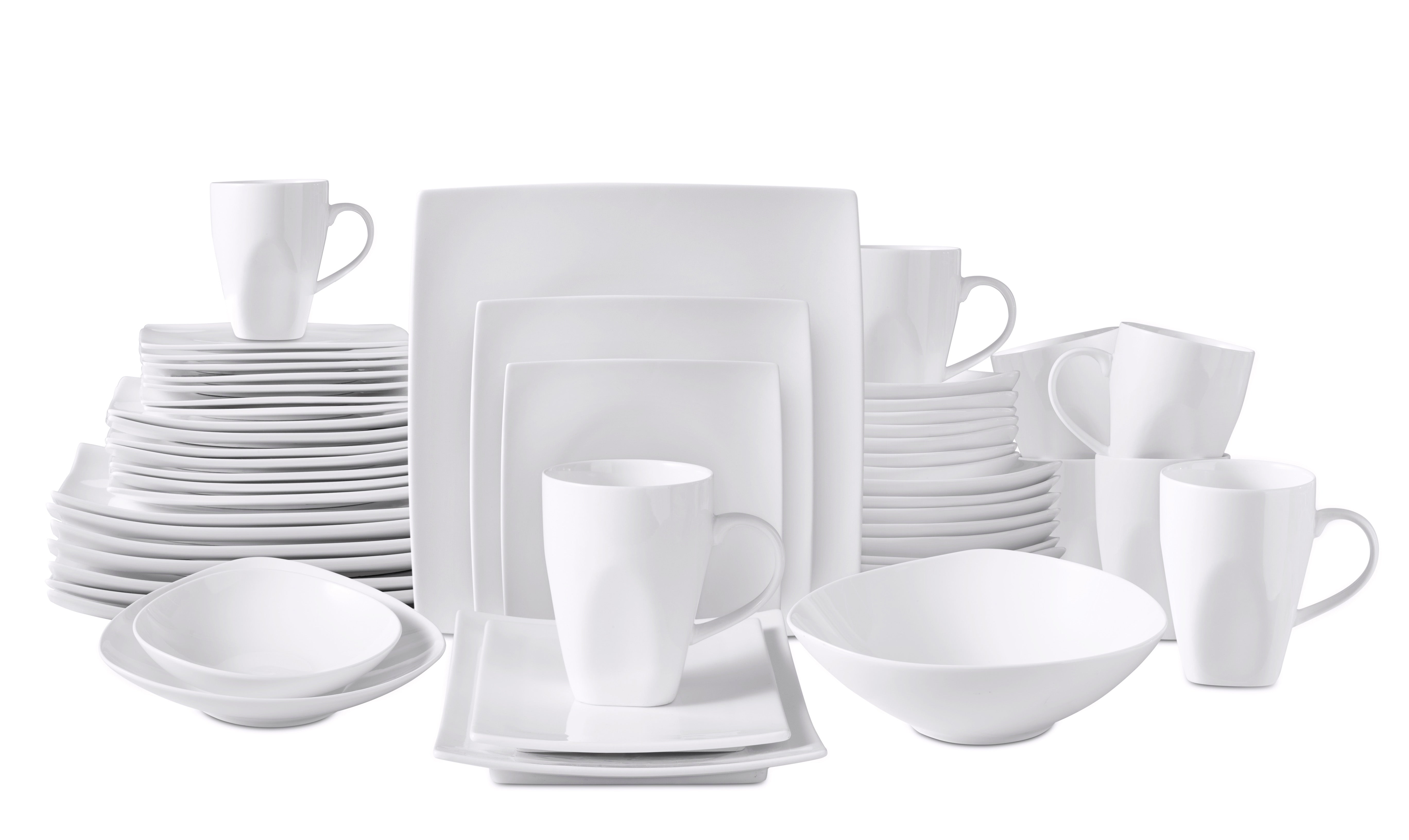 Modern Square Bone China Dinnerware Set