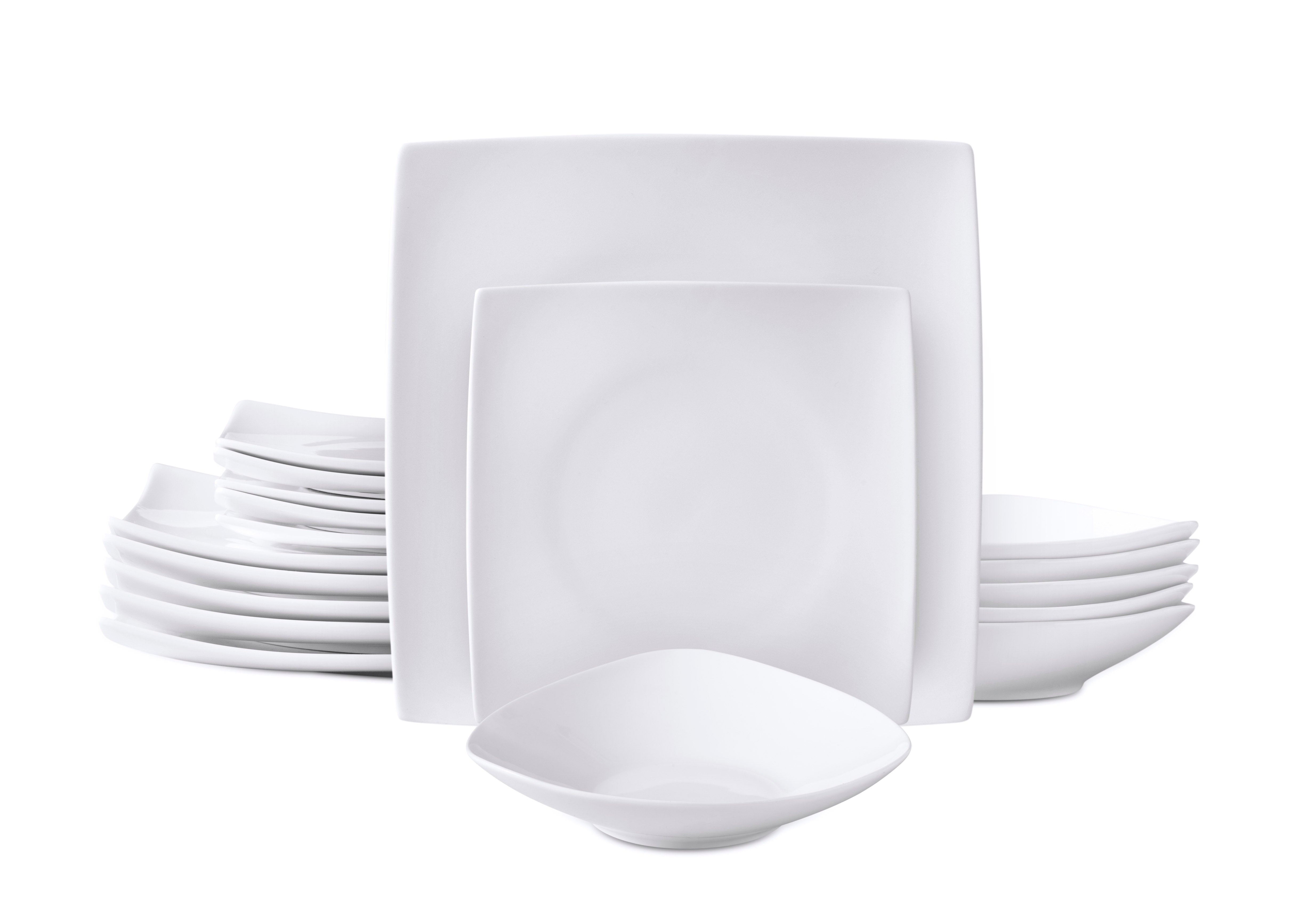 Modern Square Bone China Dinnerware Set