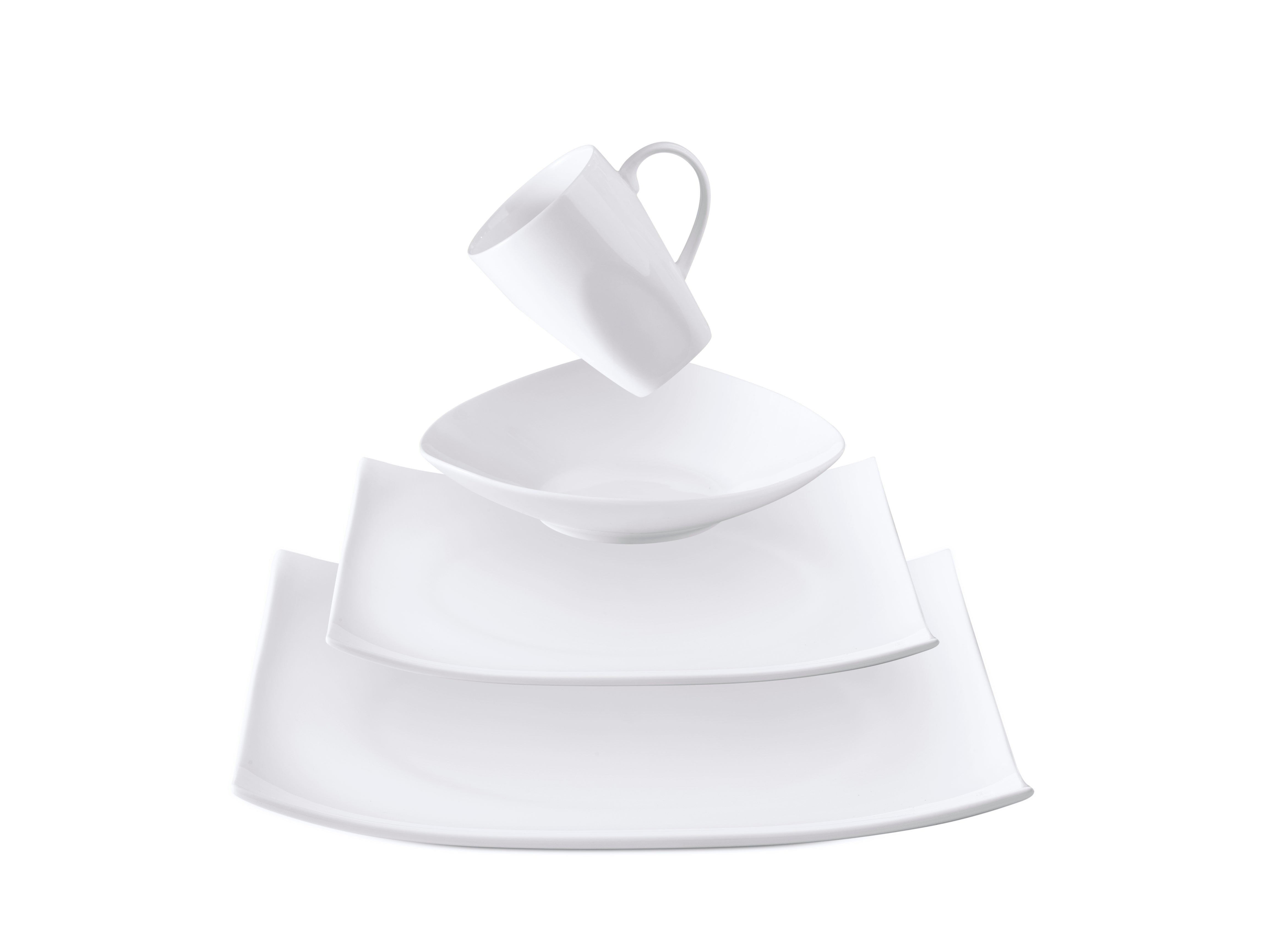Modern Square Bone China Dinnerware Set