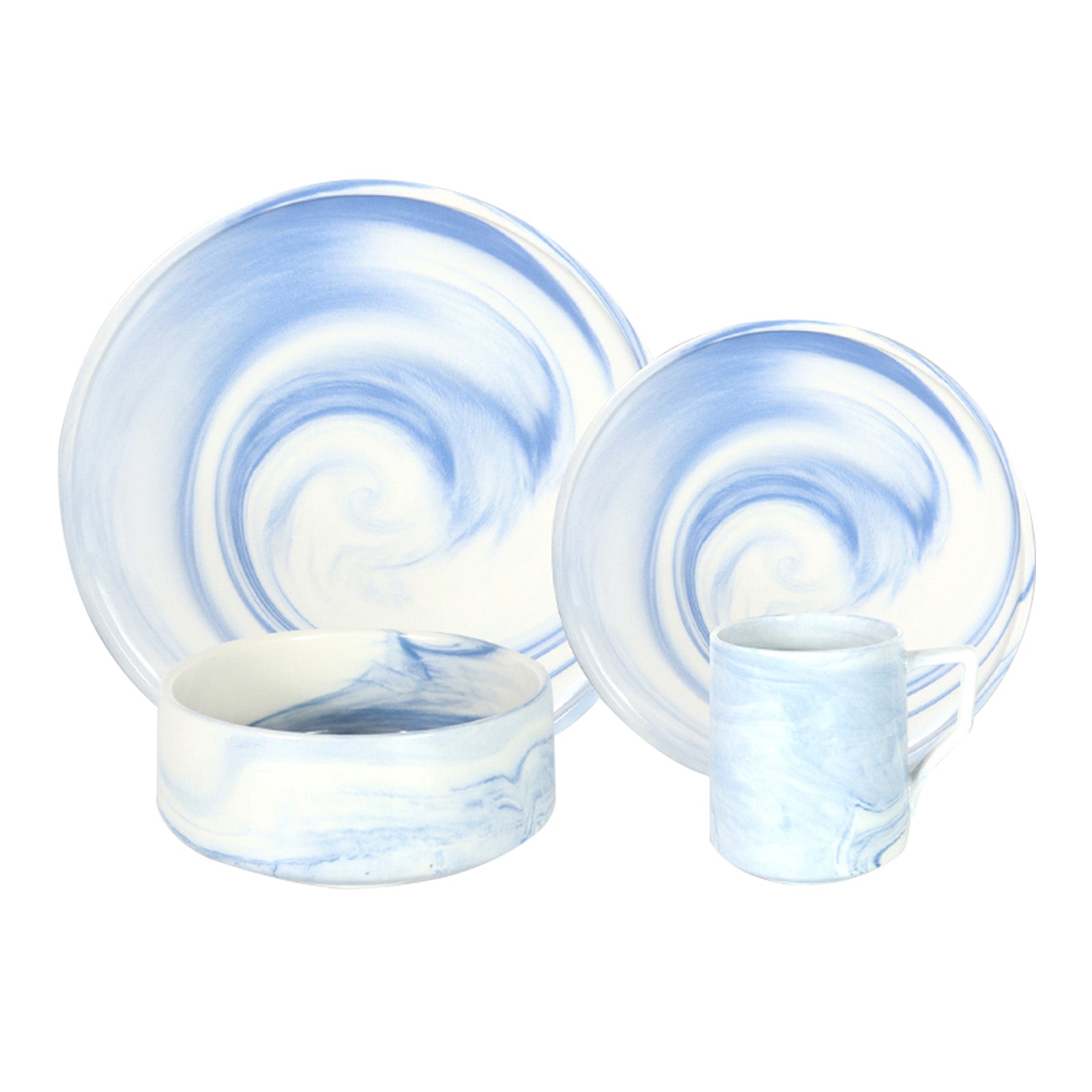 Artisan Marbled Fine China Dinnerware Set