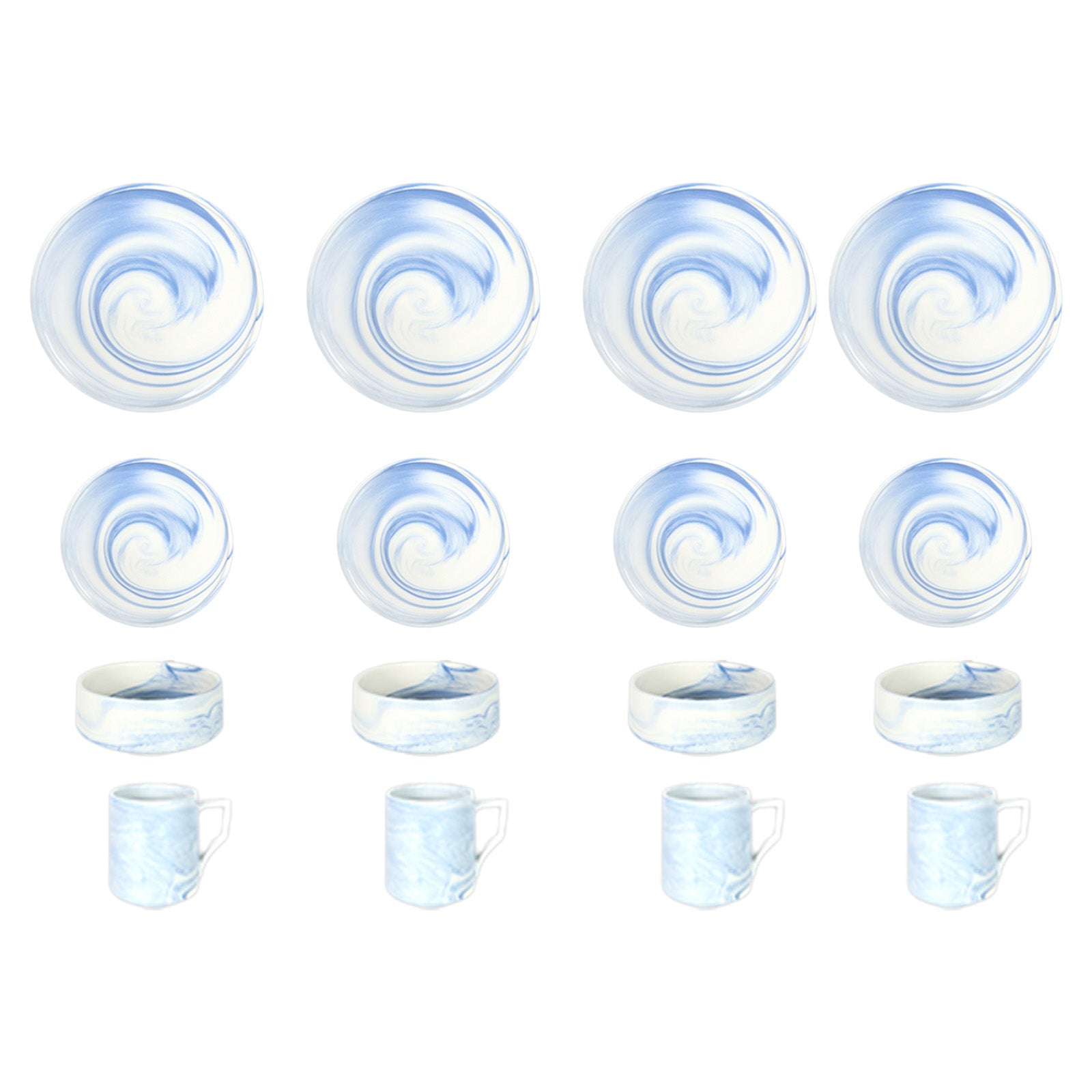 Artisan Marbled Fine China Dinnerware Set