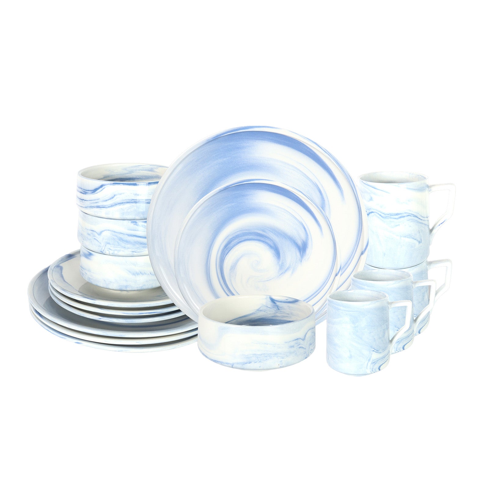 Artisan Marbled Fine China Dinnerware Set