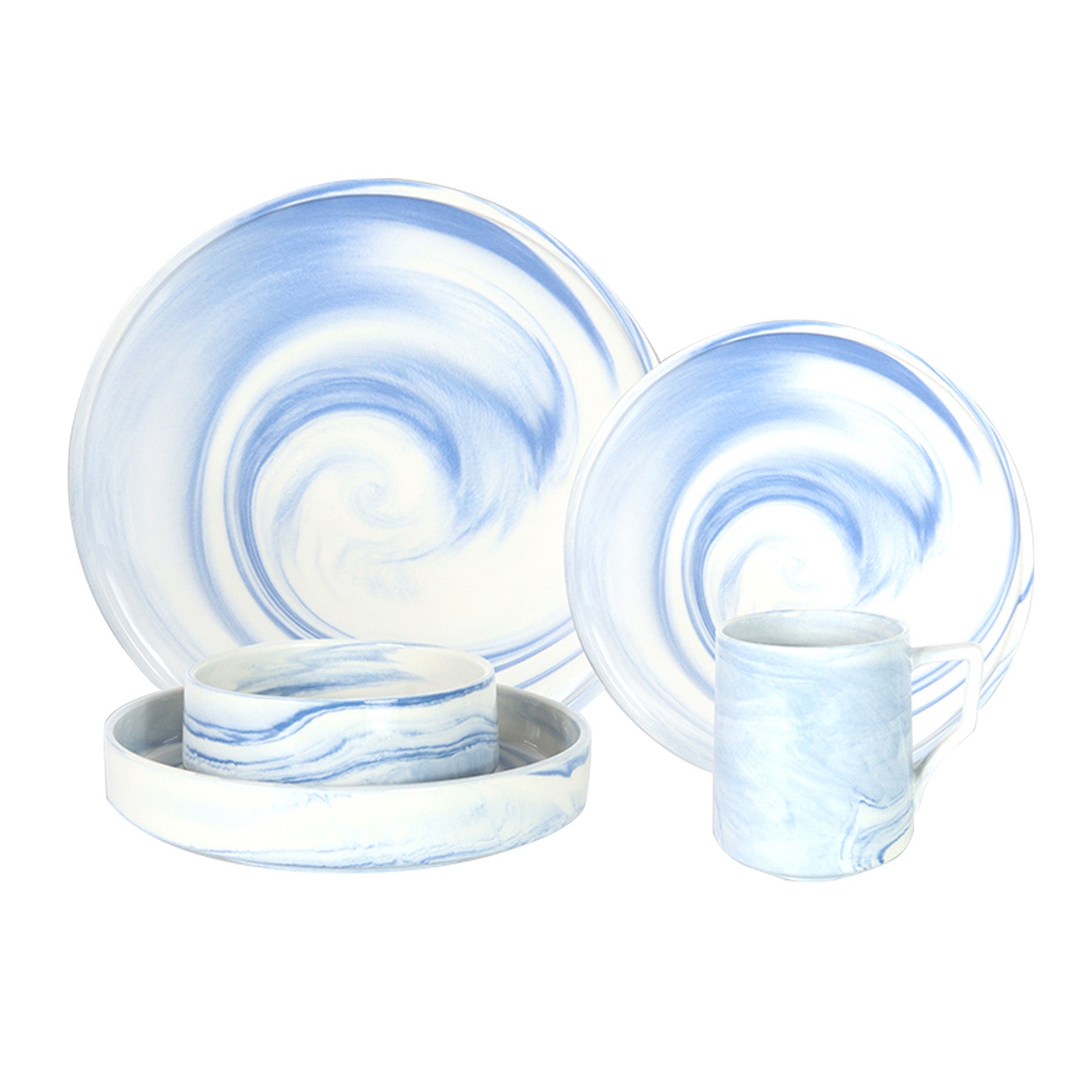 Artisan Marbled Fine China Dinnerware Set