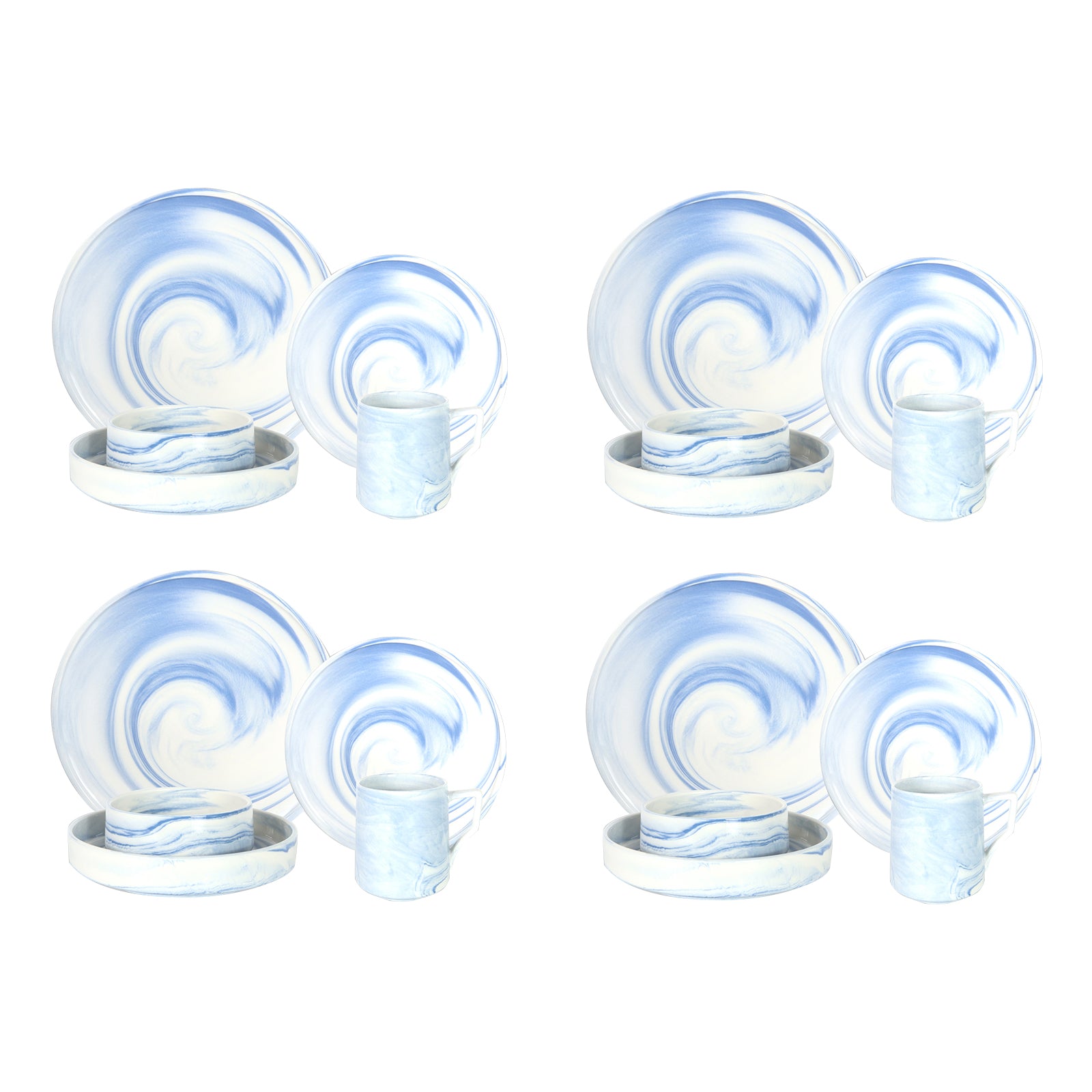 Artisan Marbled Fine China Dinnerware Set