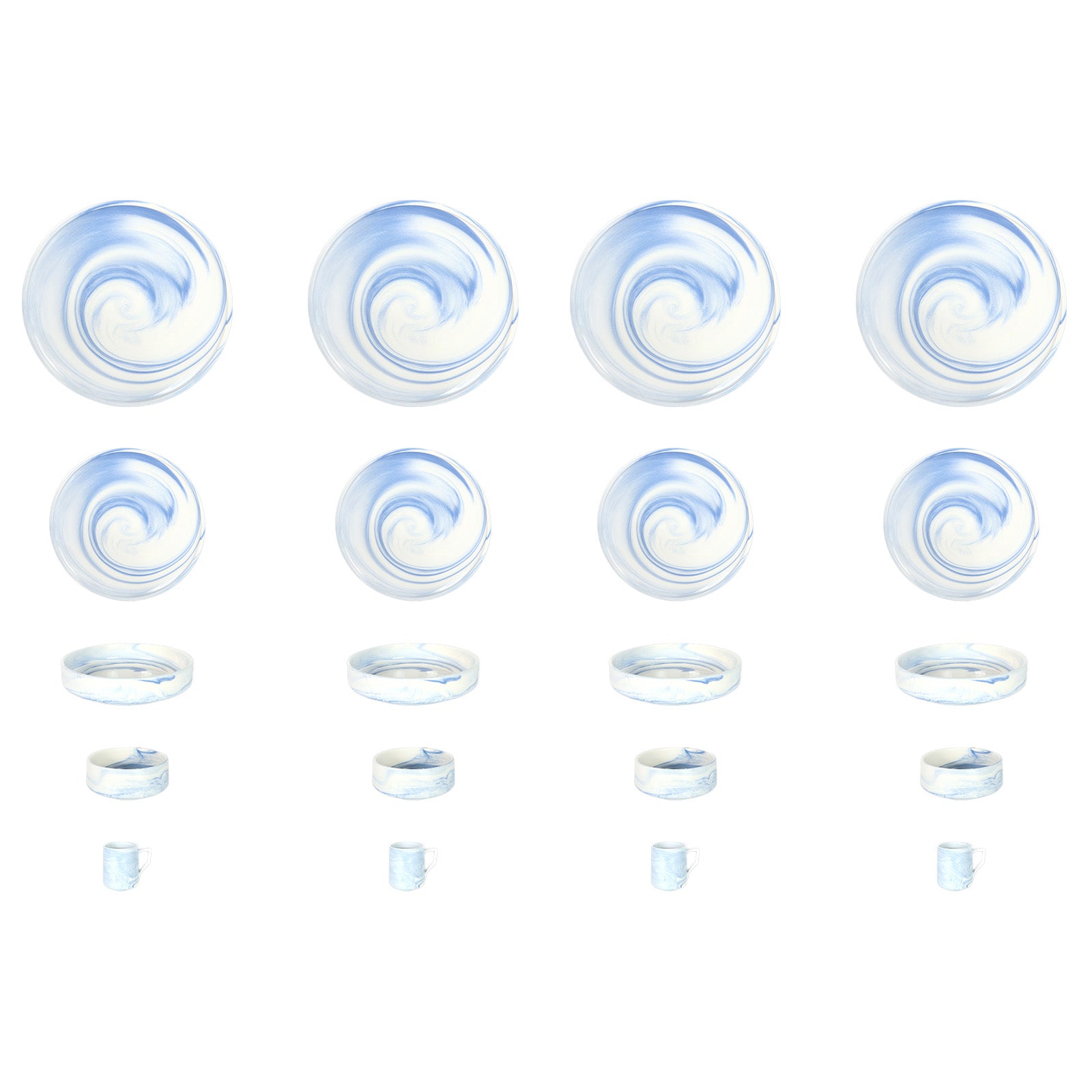 Artisan Marbled Fine China Dinnerware Set