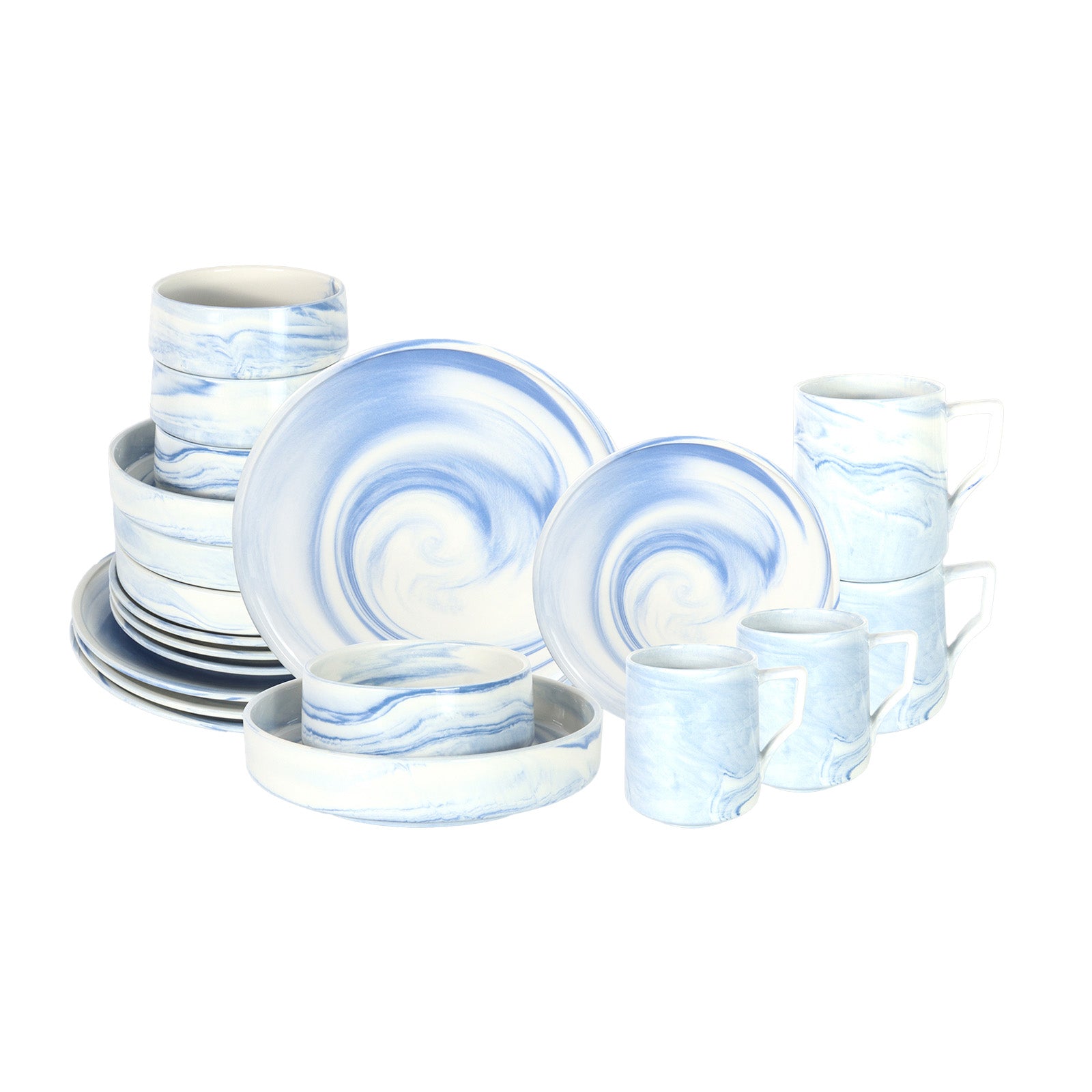 Artisan Marbled Fine China Dinnerware Set