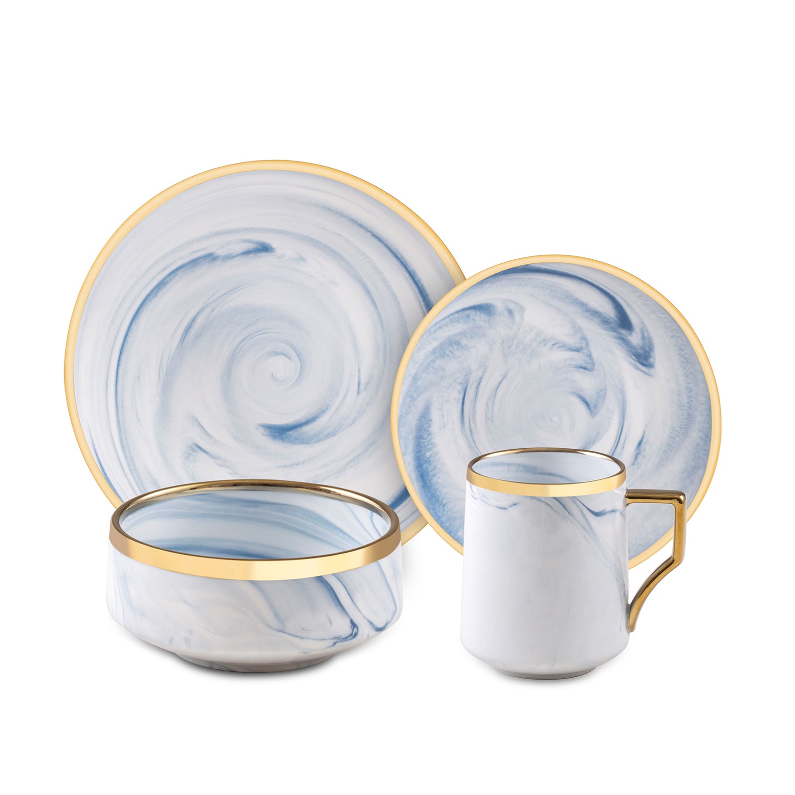 Artisan Marbled Fine China Dinnerware Set