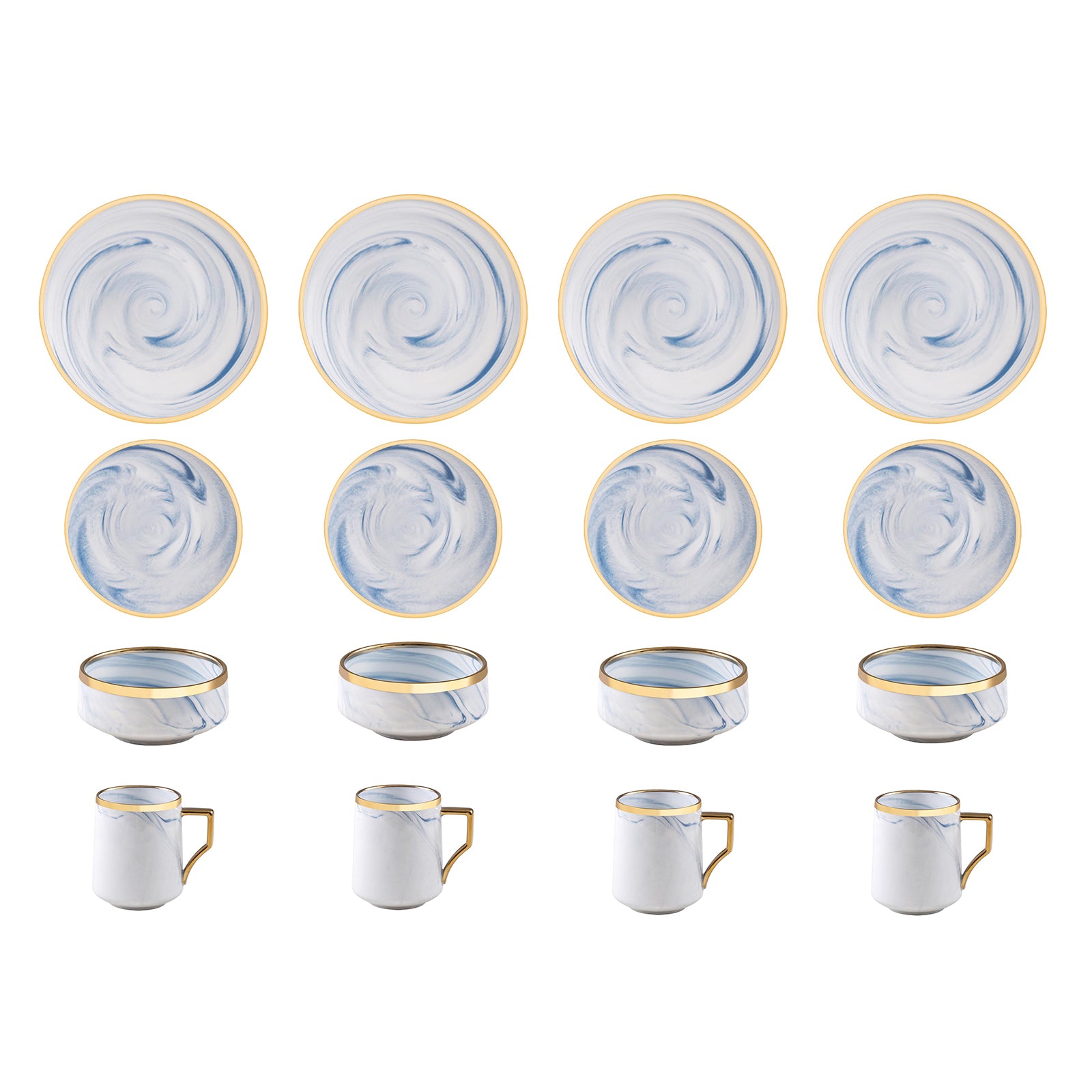 Artisan Marbled Fine China Dinnerware Set