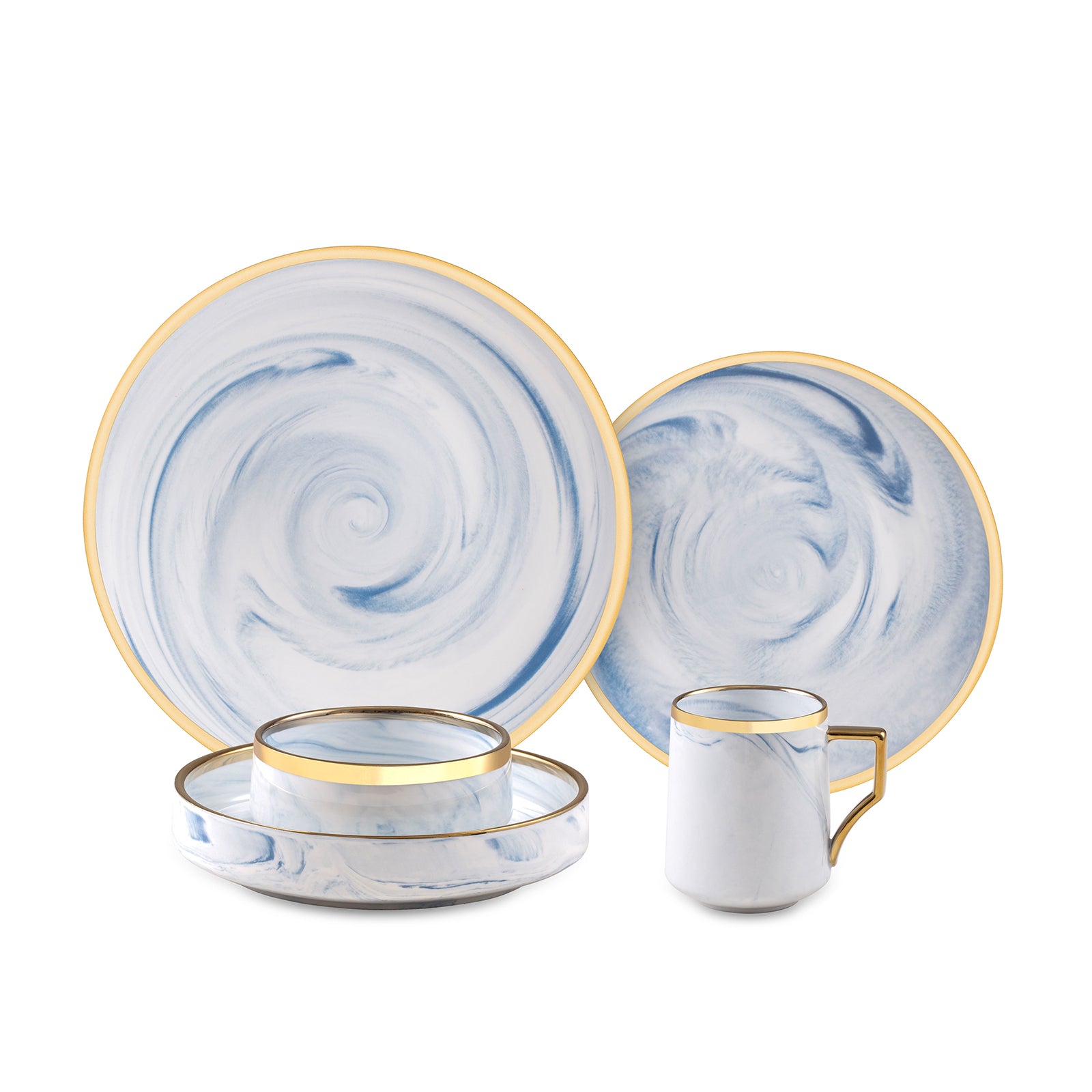 Artisan Marbled Fine China Dinnerware Set